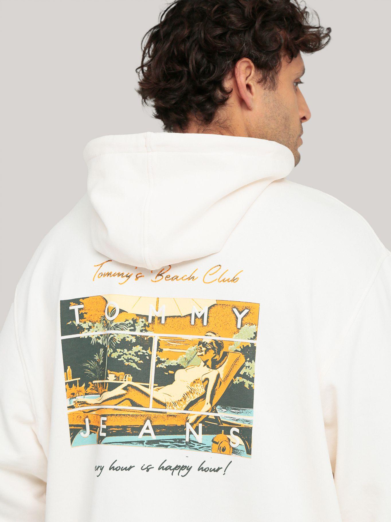 Polerón Hoodie Beach Club Graphic Blanco Tommy Jeans-4