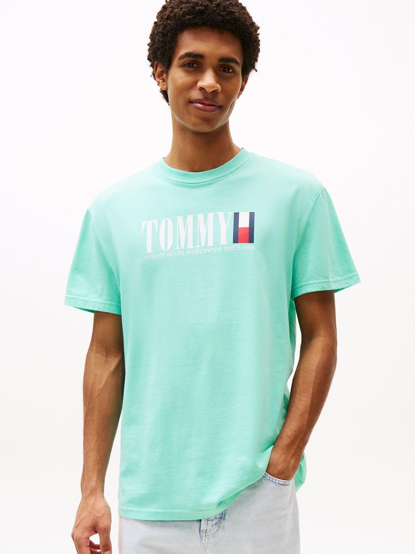 Polera C-Neck Con Logo Verde L61 Tommy Jeans-0