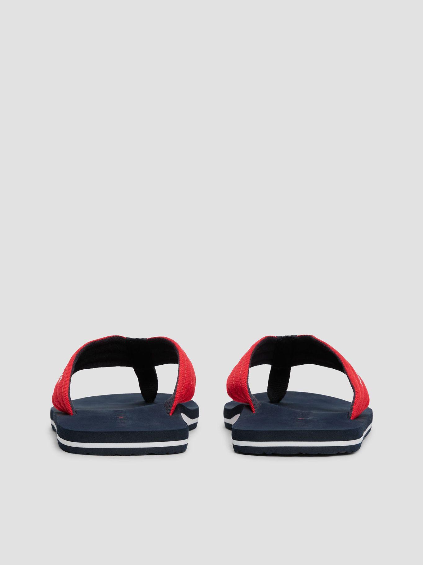 Sandalias De Tela Trenzada Con Logo Rojo Tommy Hilfiger-1