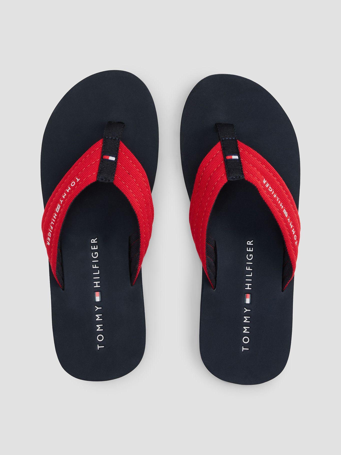 Sandalias De Tela Trenzada Con Logo Rojo Tommy Hilfiger-2