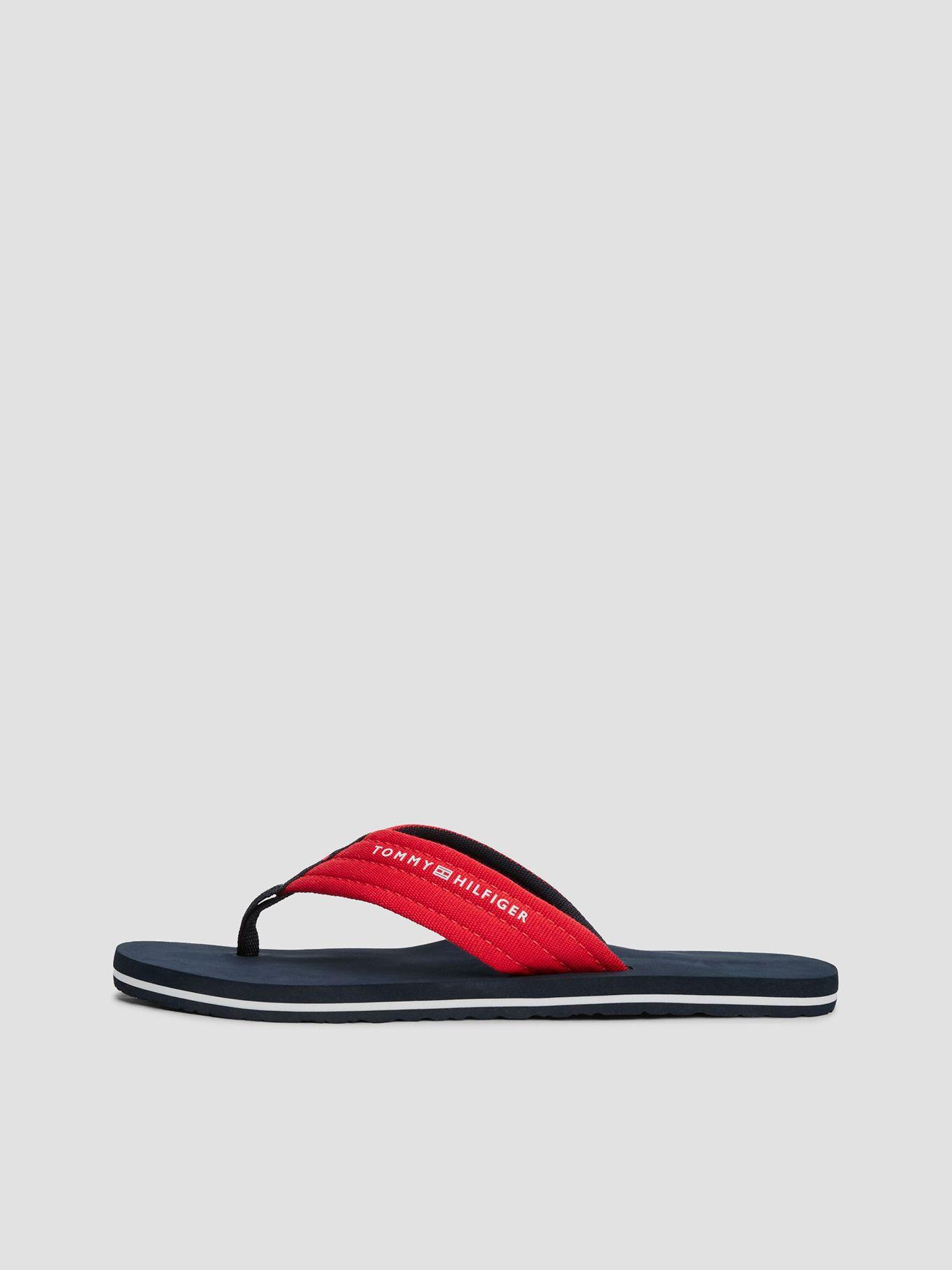 Sandalias De Tela Trenzada Con Logo Rojo Tommy Hilfiger-5