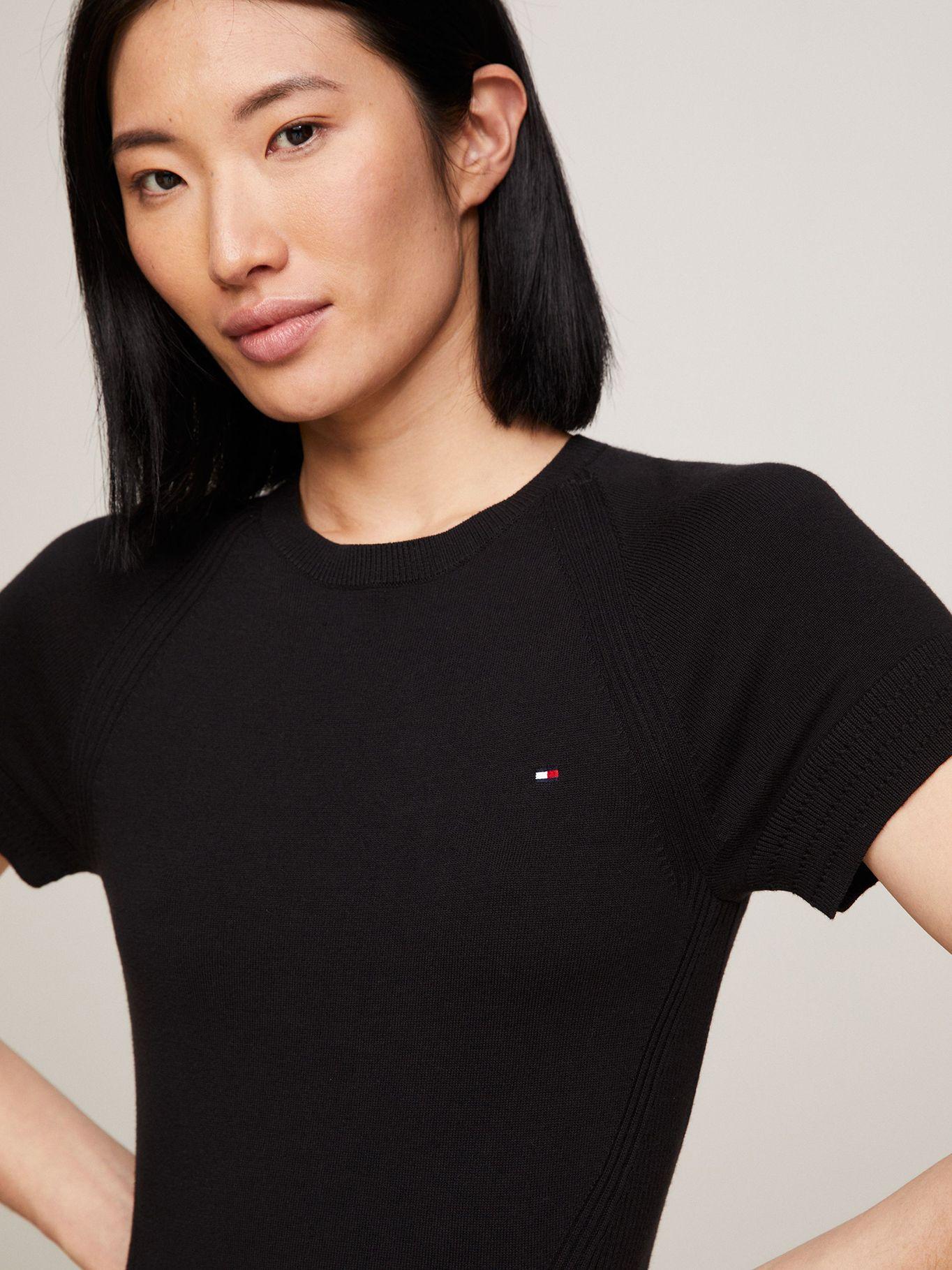 Vestido Corte Evasé Con Logo Negro Tommy Hilfiger-3