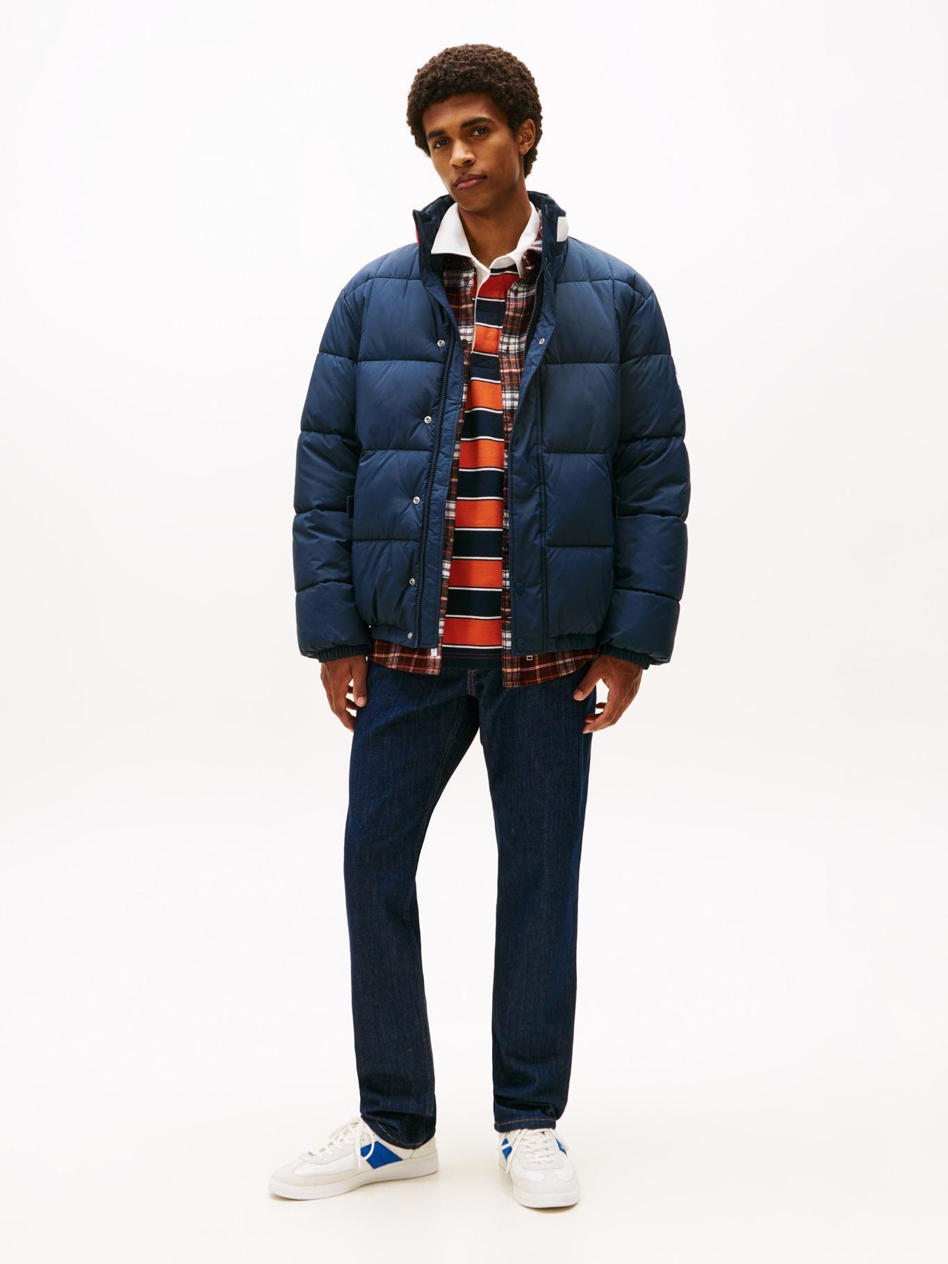 Parka Acolchada Color Block Azul Tommy Jeans-1