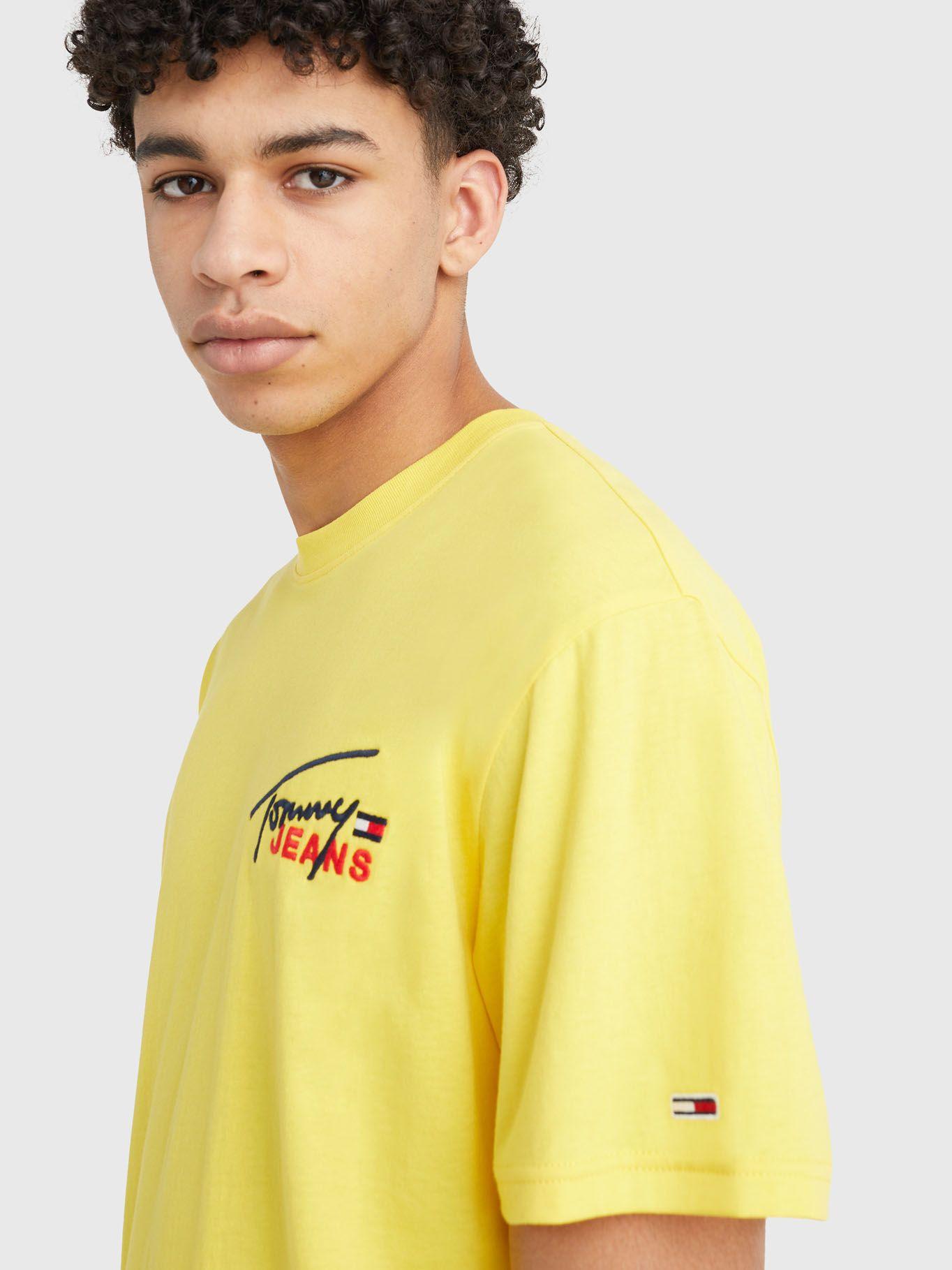 Polera Classic Graphic Signature Amarillo Tommy Jeans-3