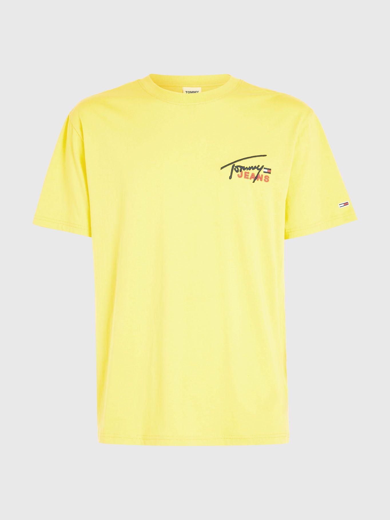 Polera Classic Graphic Signature Amarillo Tommy Jeans-4