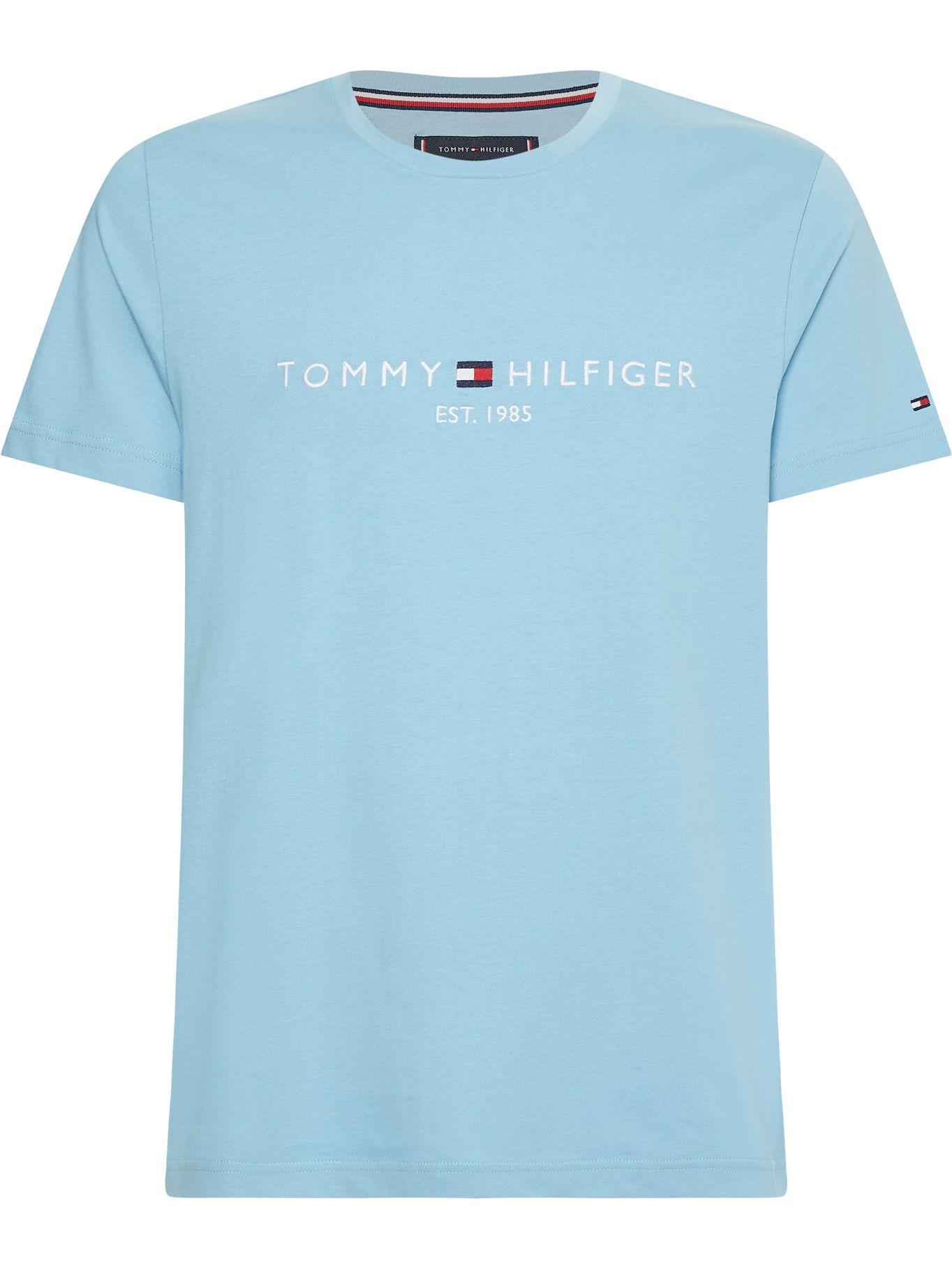 Polera  Logo Slim Fit Celeste C5M Tommy Hilfiger-0