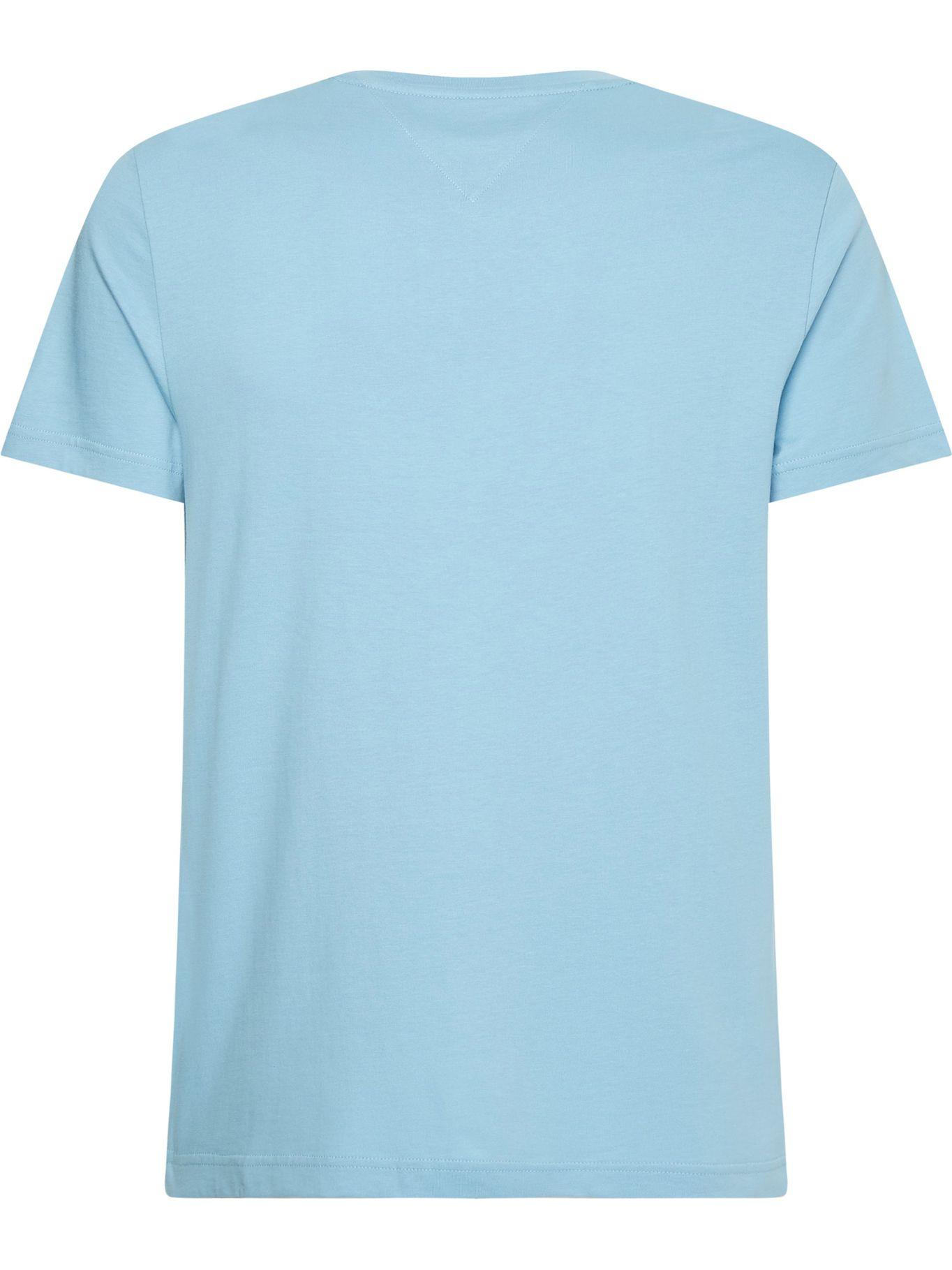 Polera  Logo Slim Fit Celeste C5M Tommy Hilfiger-1