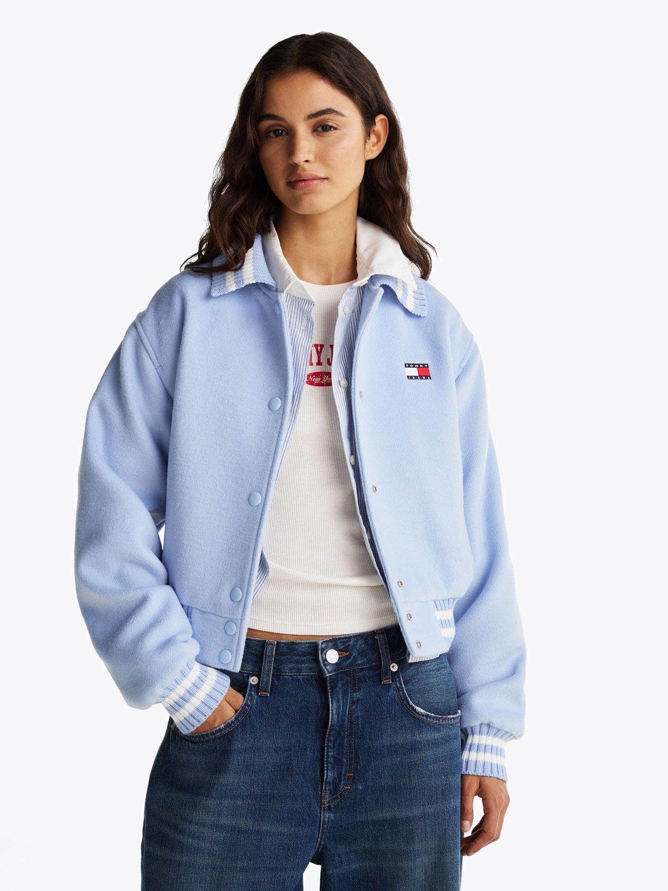Chaqueta Bomber De Estilo Varsity Celeste Tommy Jeans-0
