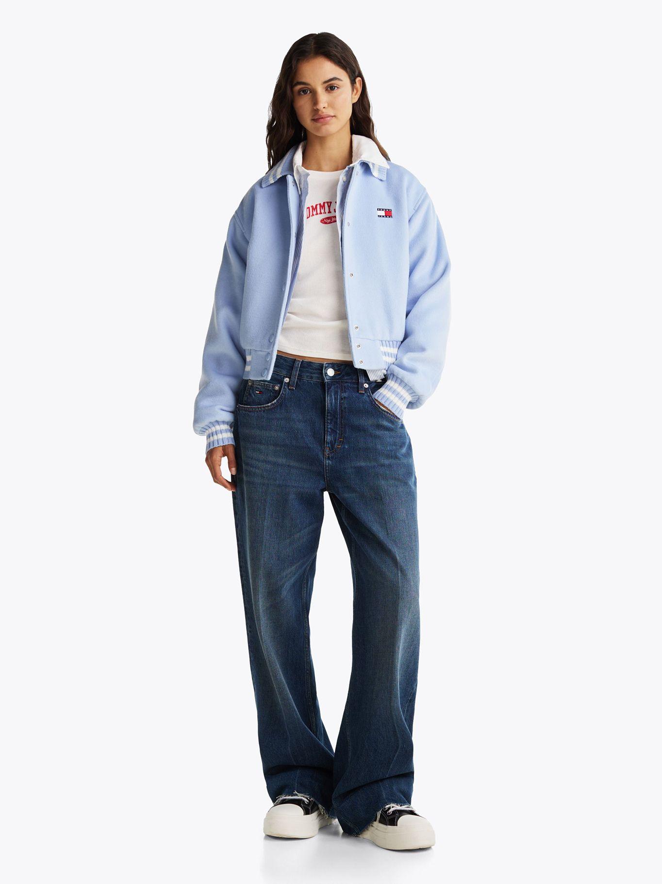 Chaqueta Bomber De Estilo Varsity Celeste Tommy Jeans-1