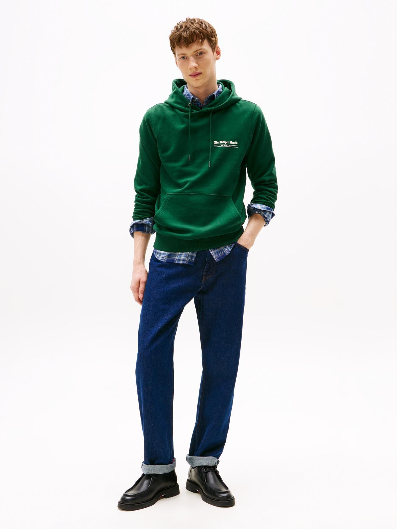 Polerón Hoodie Logo Gráfico Verde Tommy Hilfiger-1