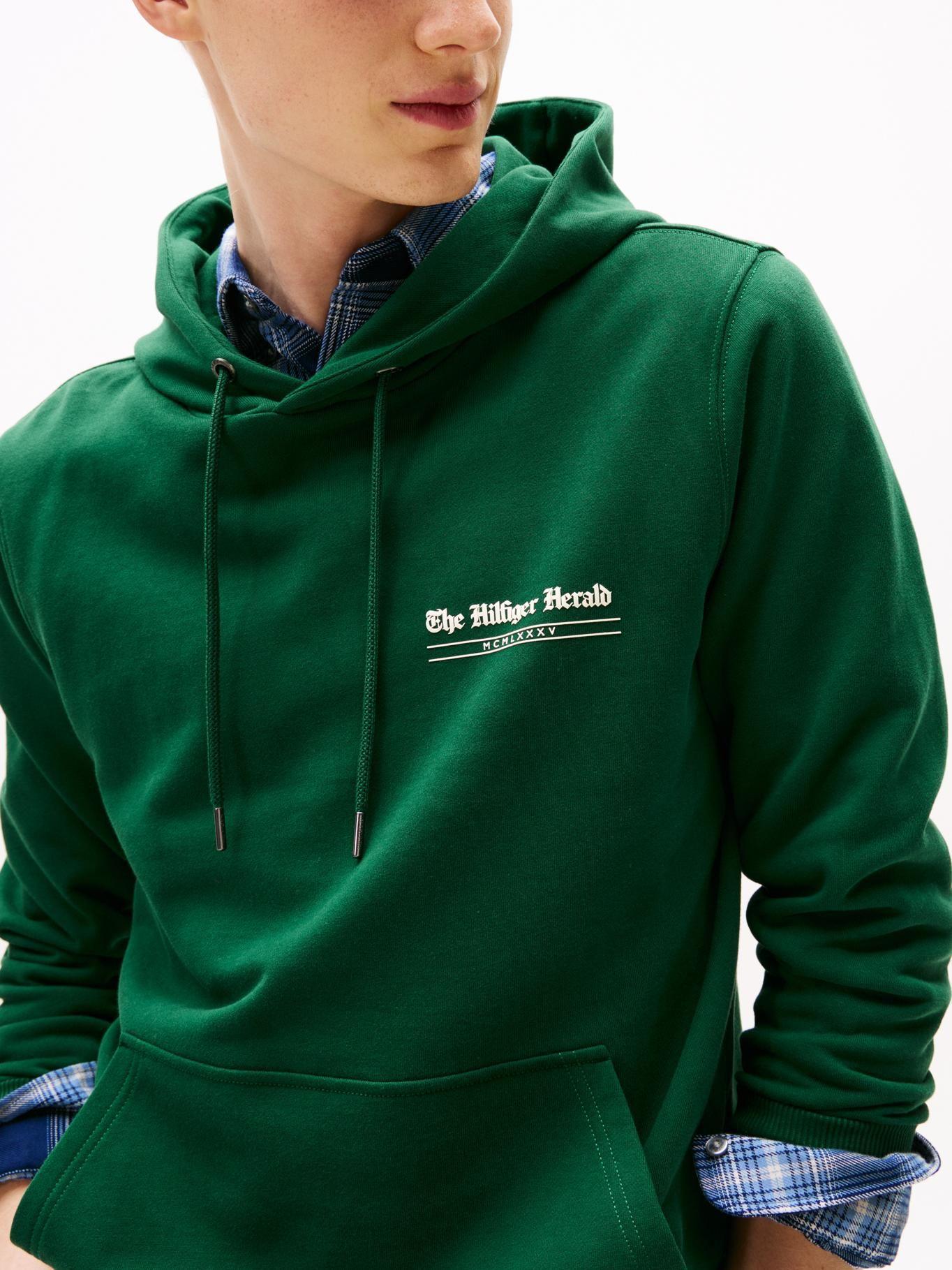 Polerón Hoodie Logo Gráfico Verde Tommy Hilfiger-3