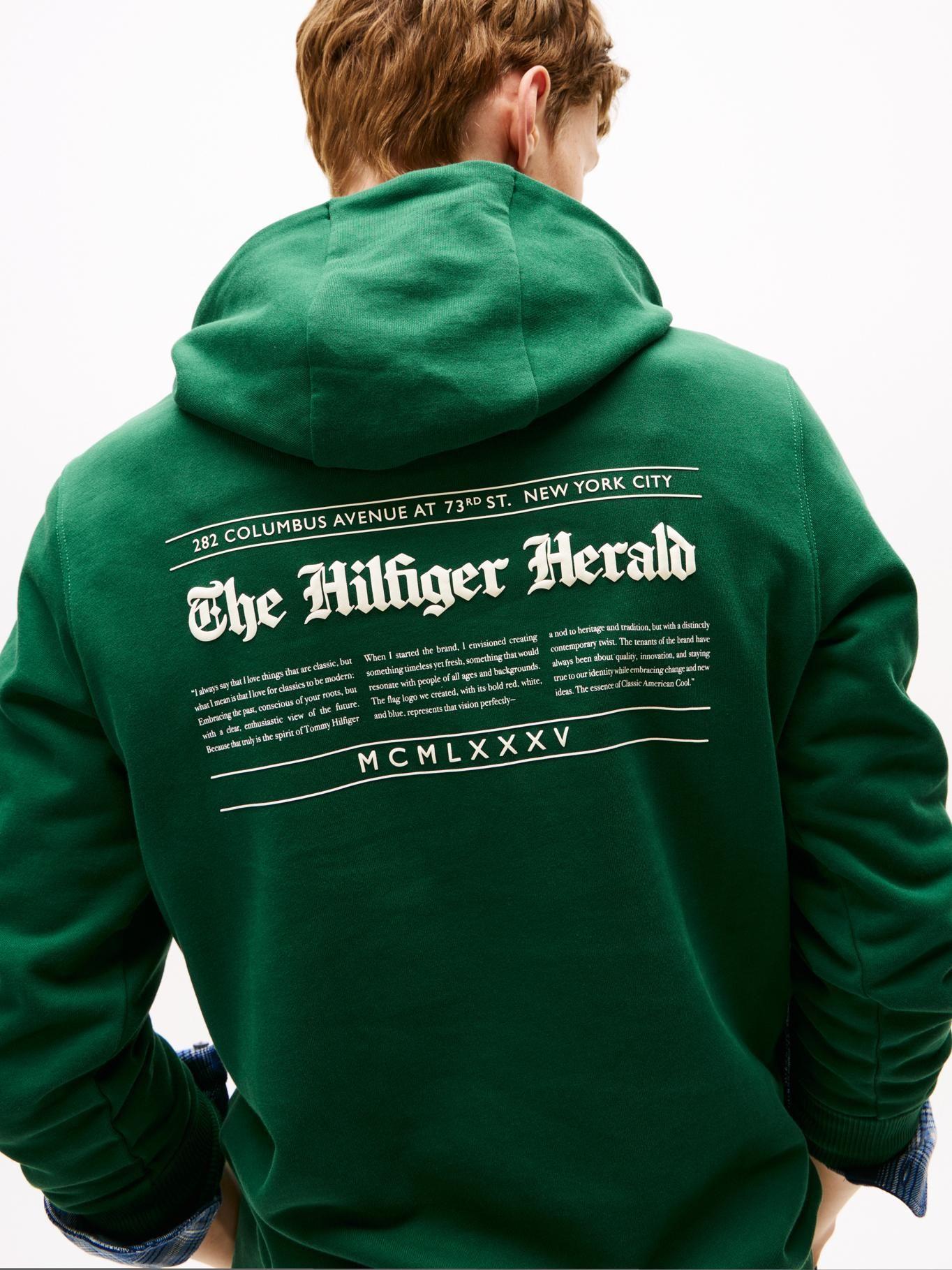 Polerón Hoodie Logo Gráfico Verde Tommy Hilfiger-4