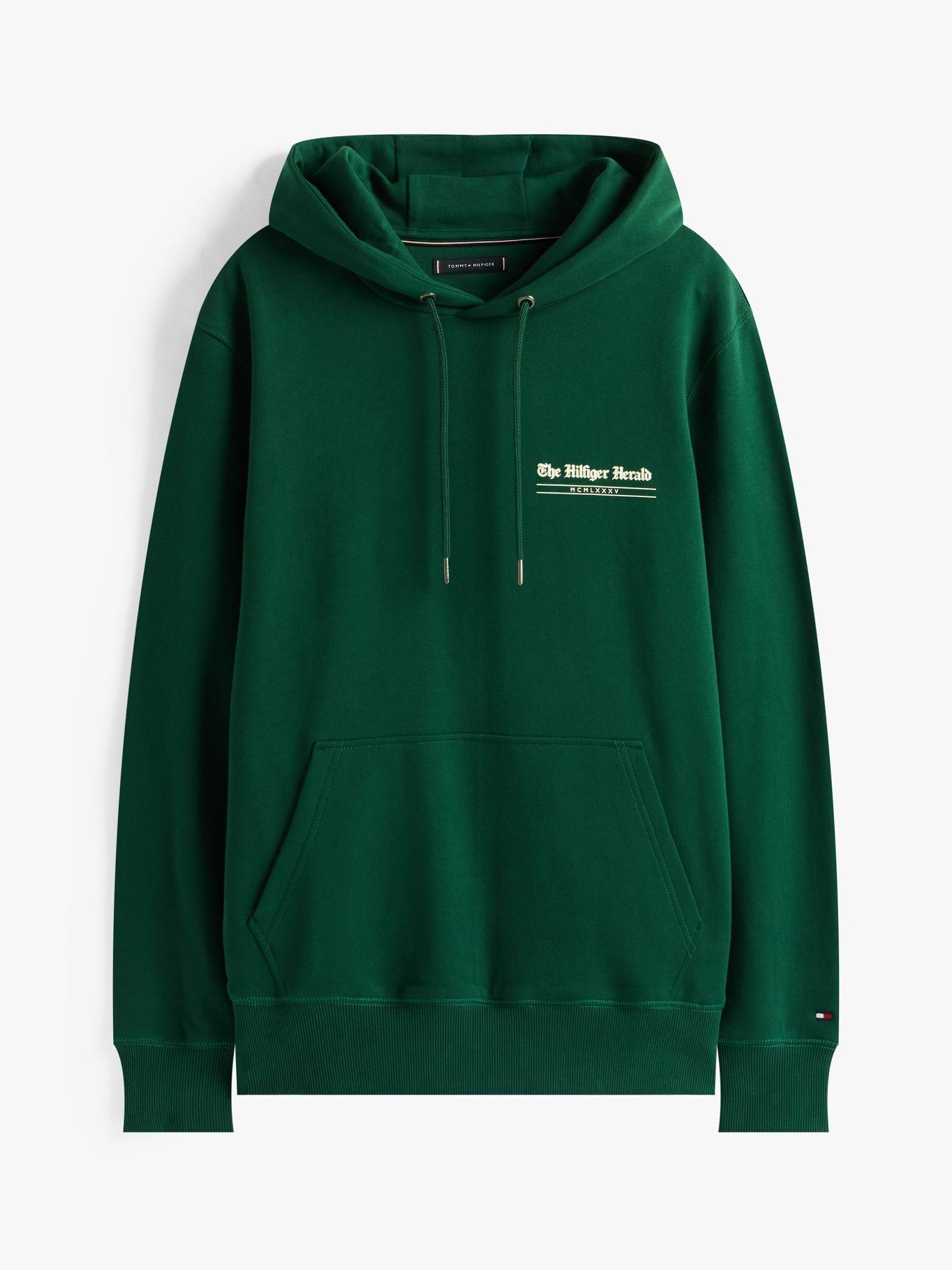 Polerón Hoodie Logo Gráfico Verde Tommy Hilfiger-5