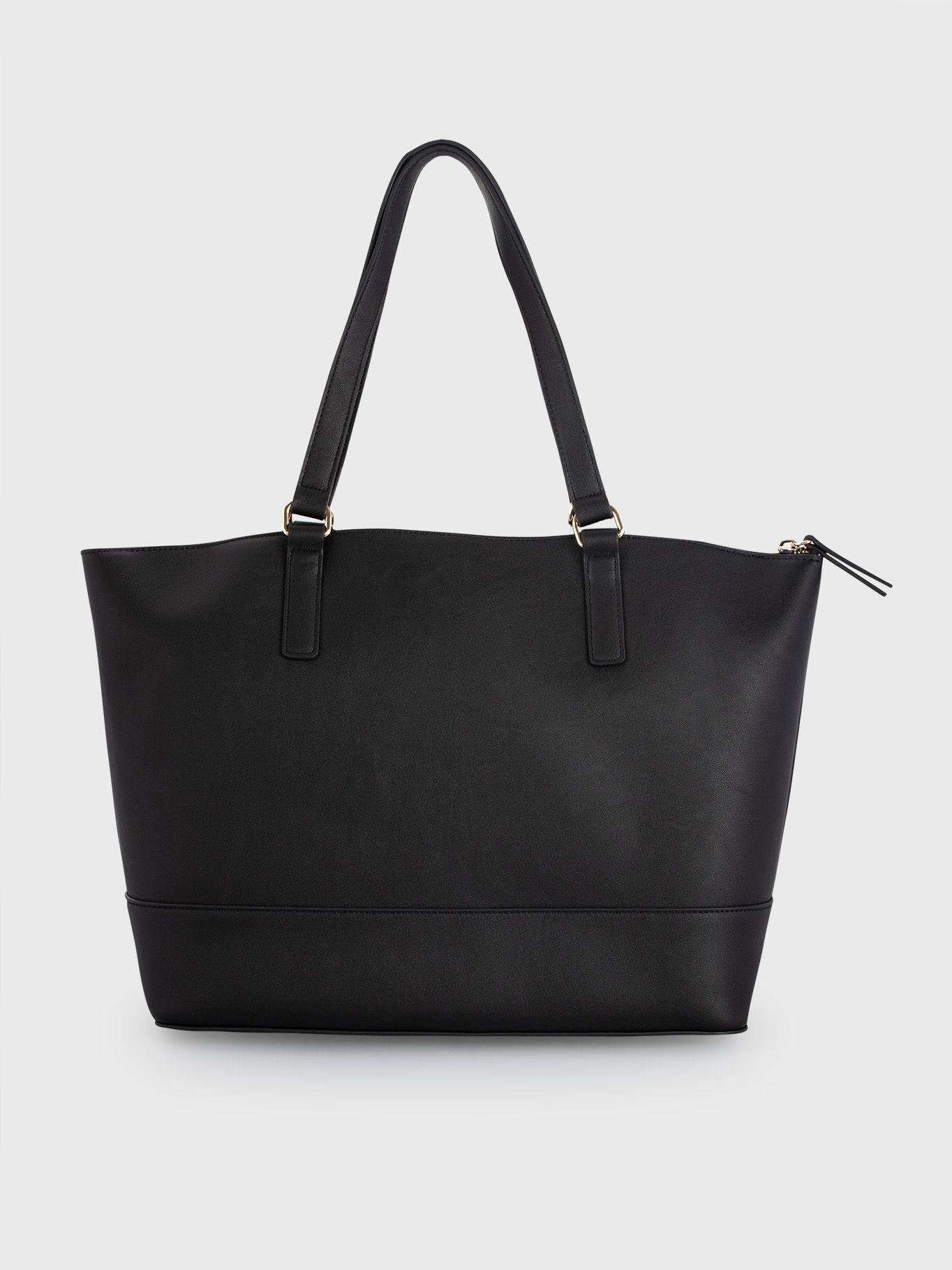 Bolso Tote Essential  Th Logo Negro Tommy Hilfiger-1