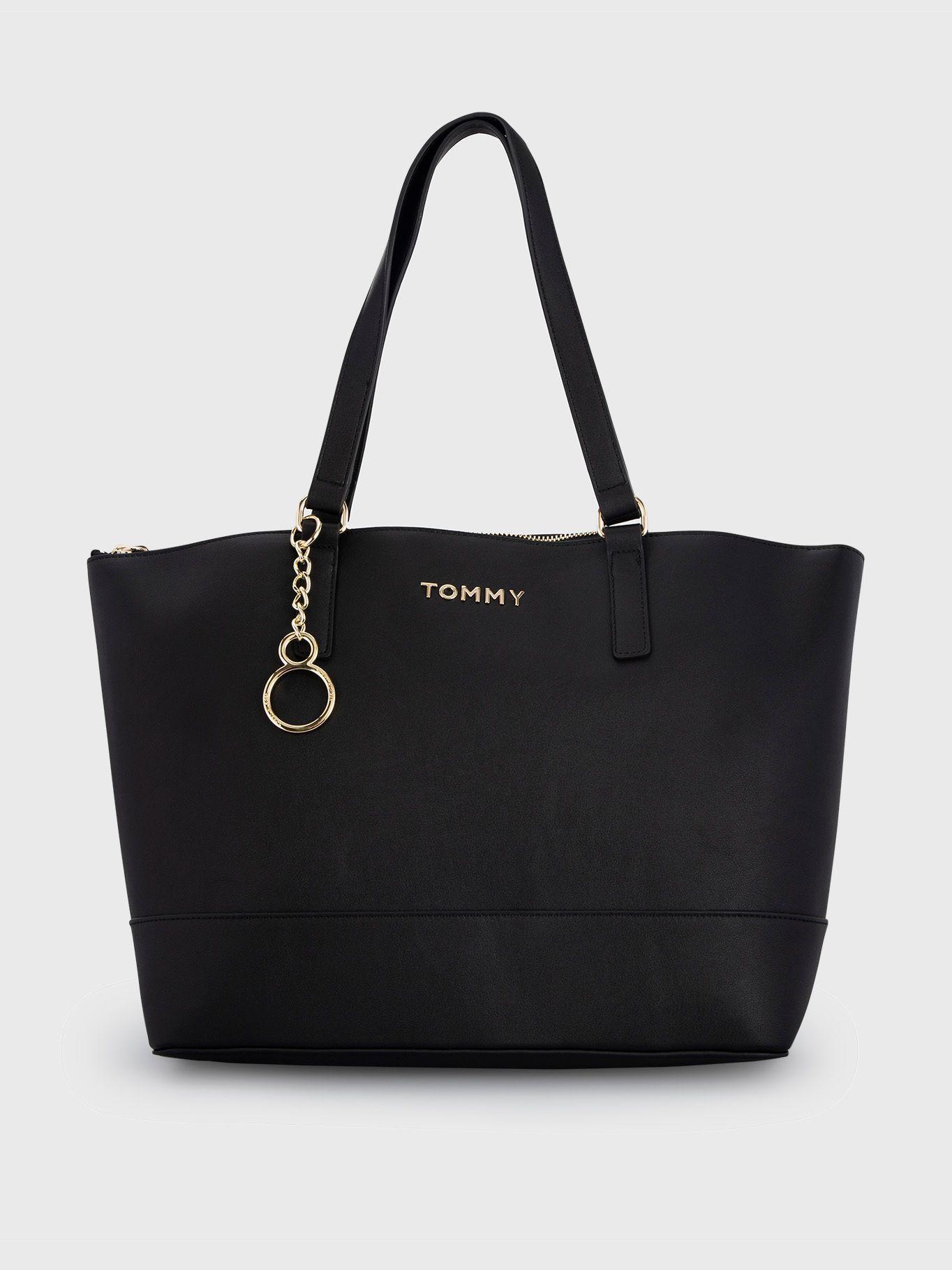 Bolso Tote Essential  Th Logo Negro Tommy Hilfiger-0