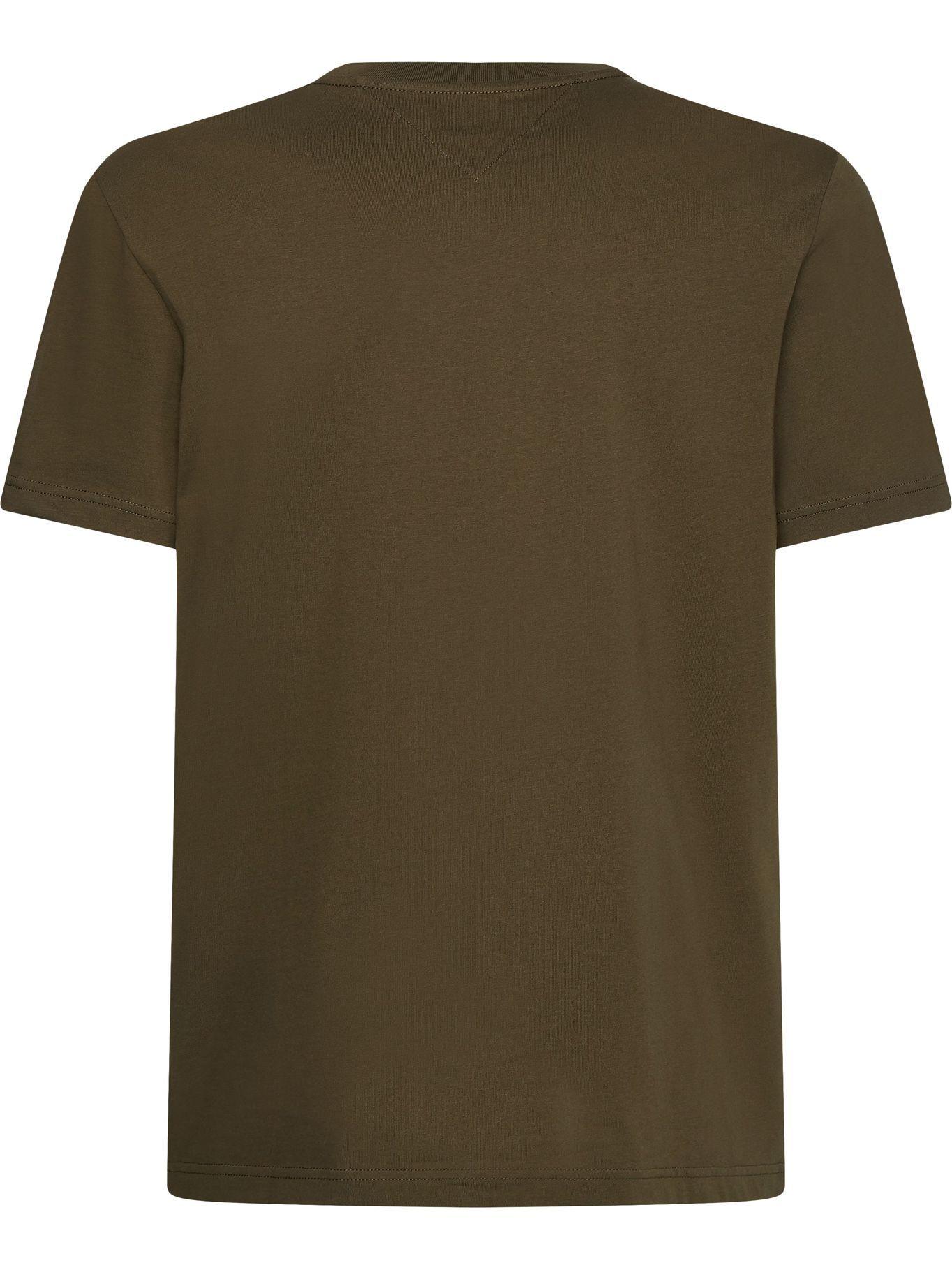 Polera De Algodón Mono Flag Logo Verde Tommy Hilfiger-1