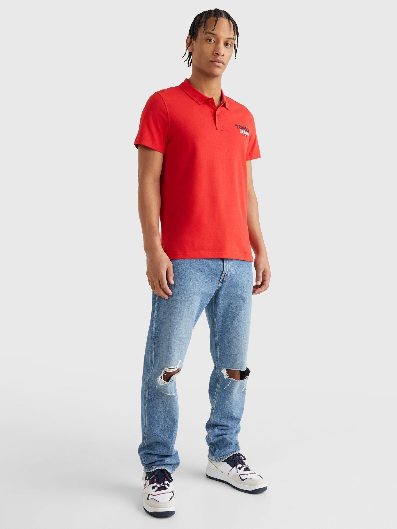 Polo Regular Fit Washed Rojo Tommy Hilfiger-0