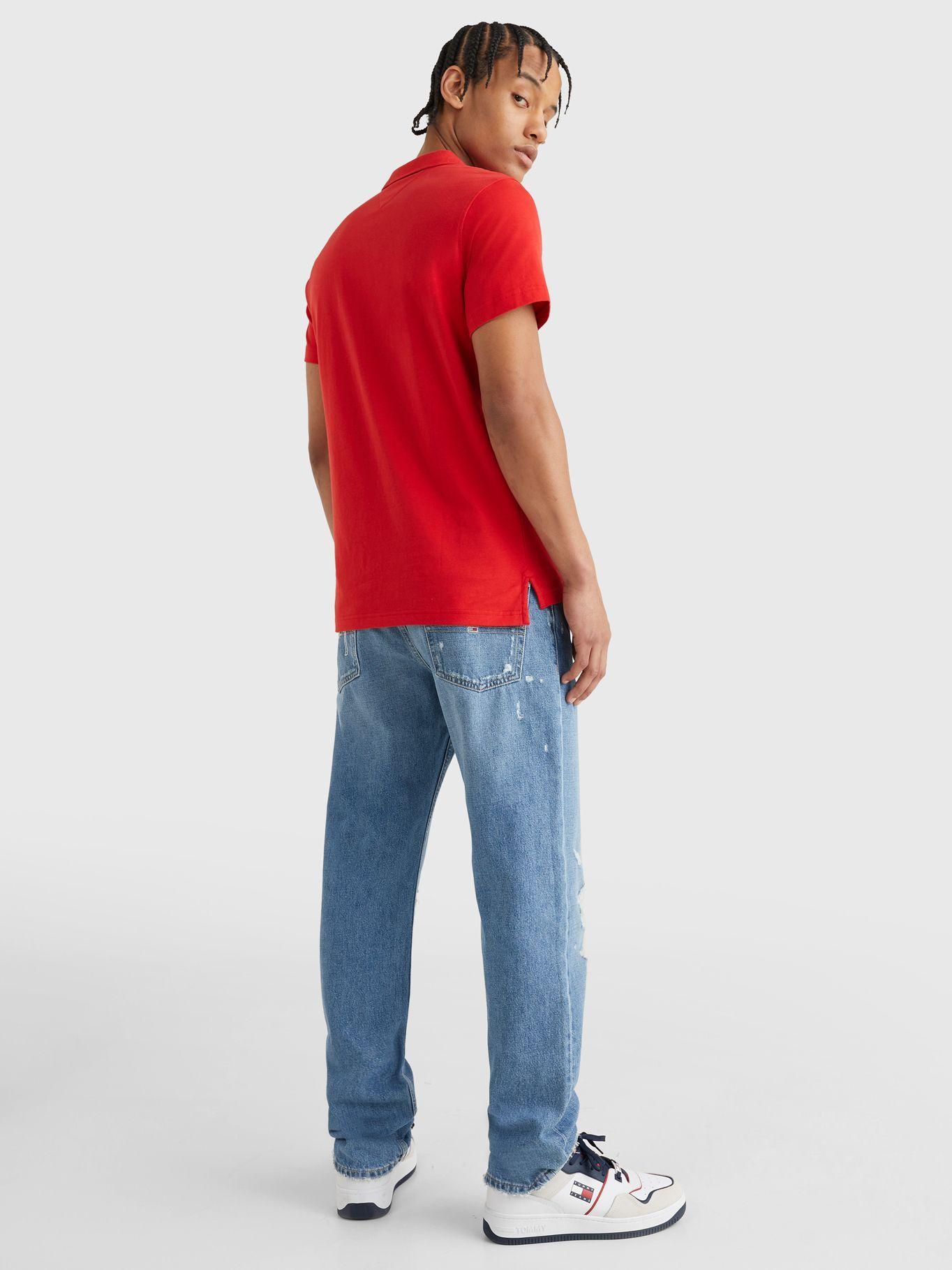 Polo Regular Fit Washed Rojo Tommy Hilfiger-1