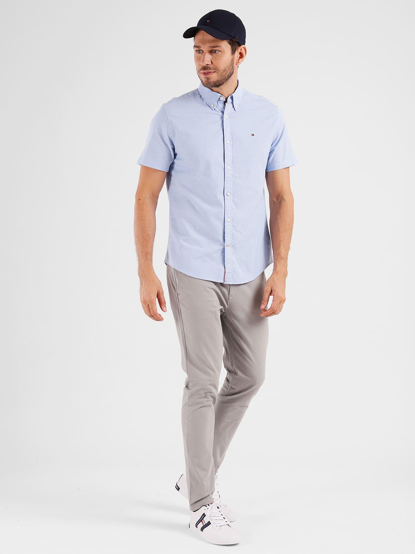 Camisa Oxford Light Regular Fit Celeste Tommy Hilfiger-2