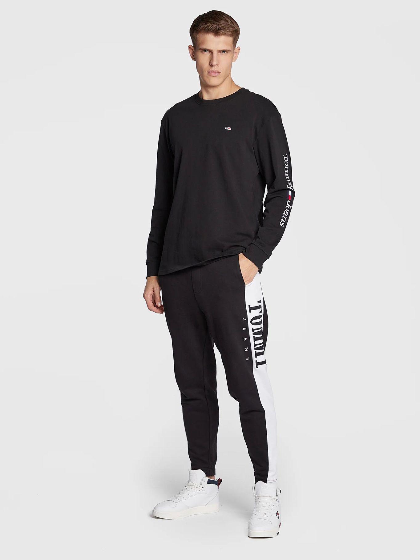 Polera Serif Linear Logo Negro Tommy Jeans-1