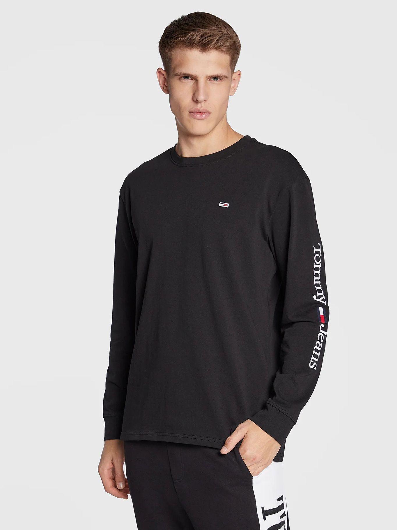 Polera Serif Linear Logo Negro Tommy Jeans-0