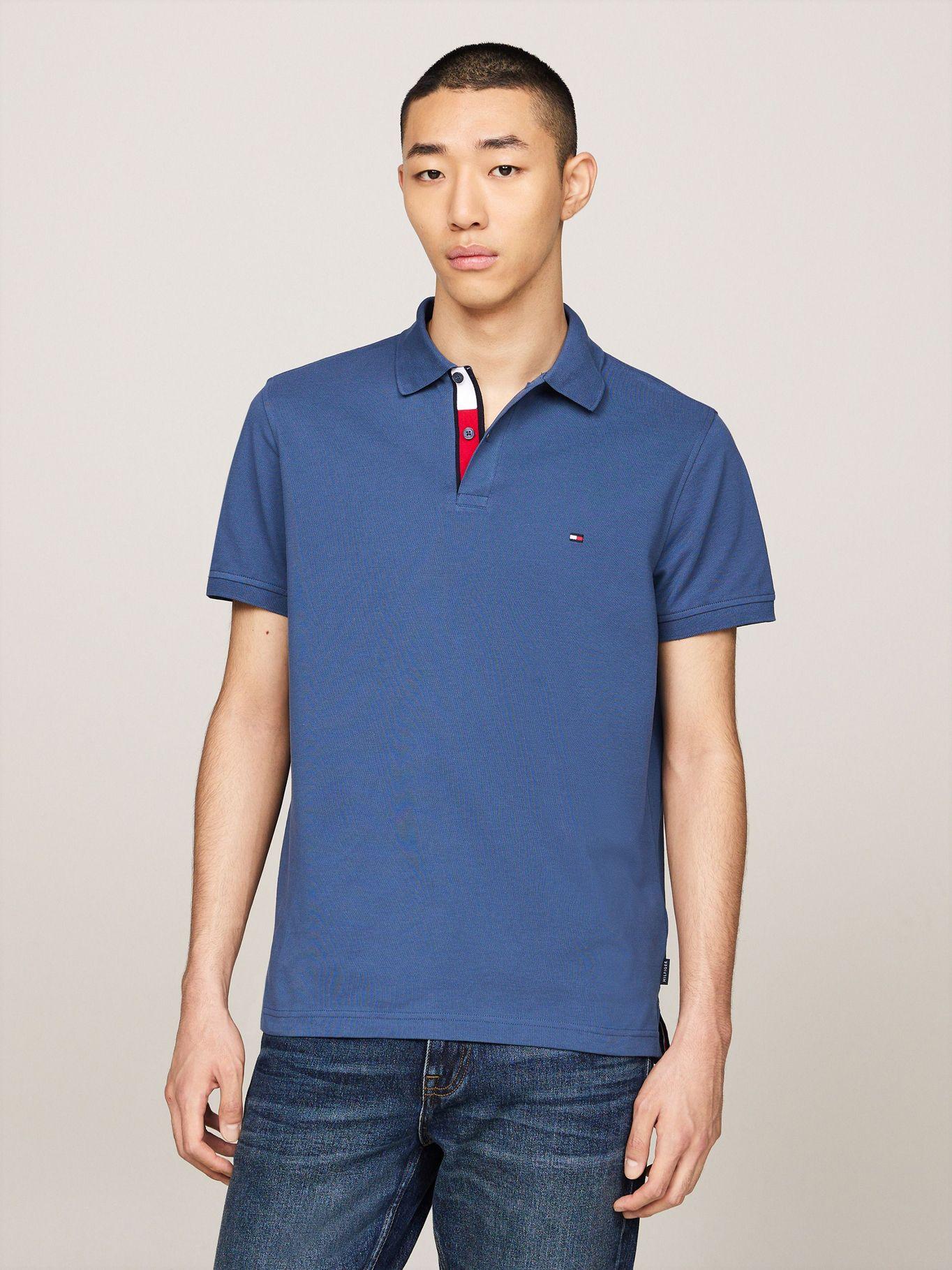 Polo Cinta Logo Distintiva Azul Tommy Hilfiger-0
