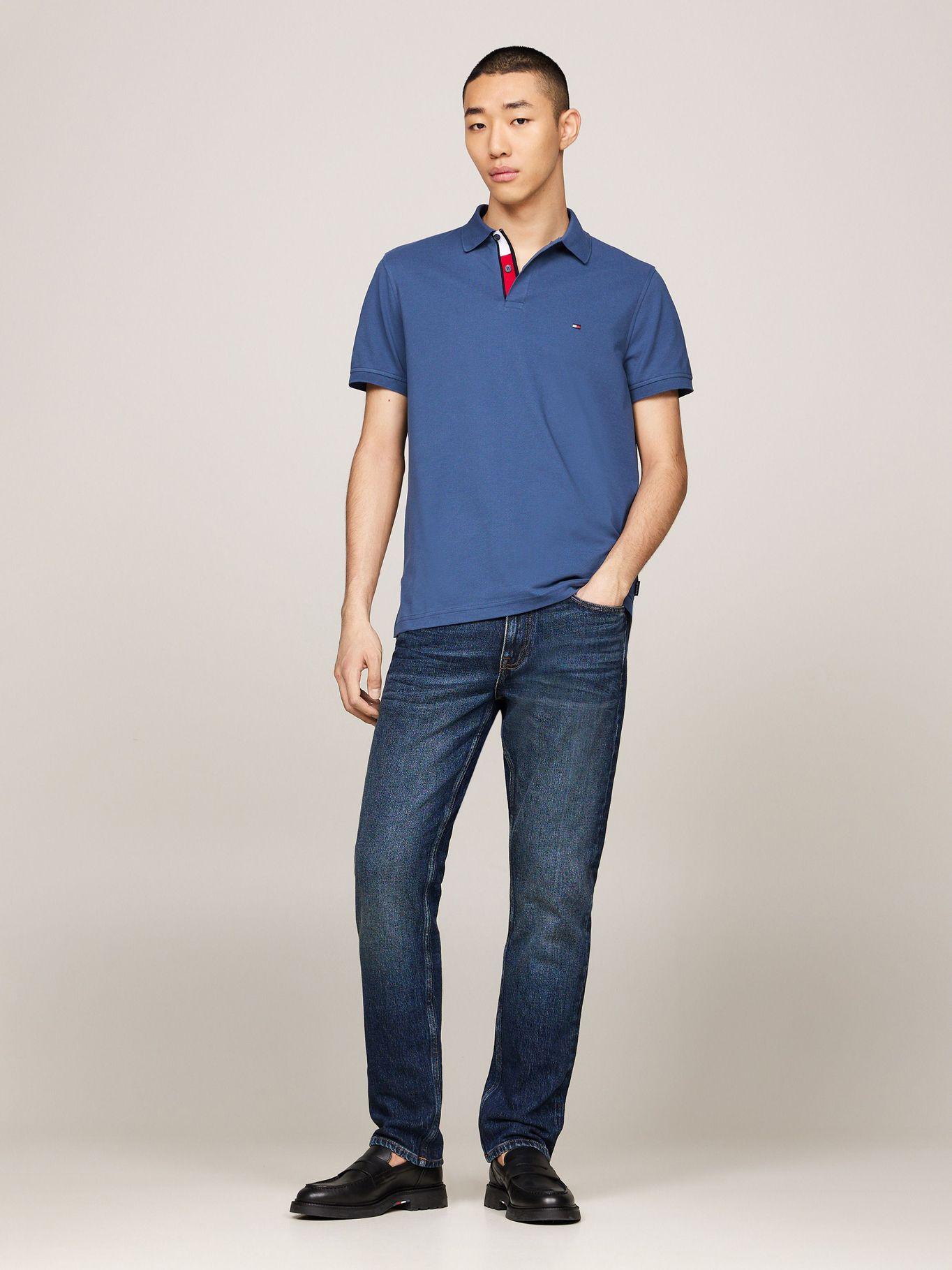 Polo Cinta Logo Distintiva Azul Tommy Hilfiger-1