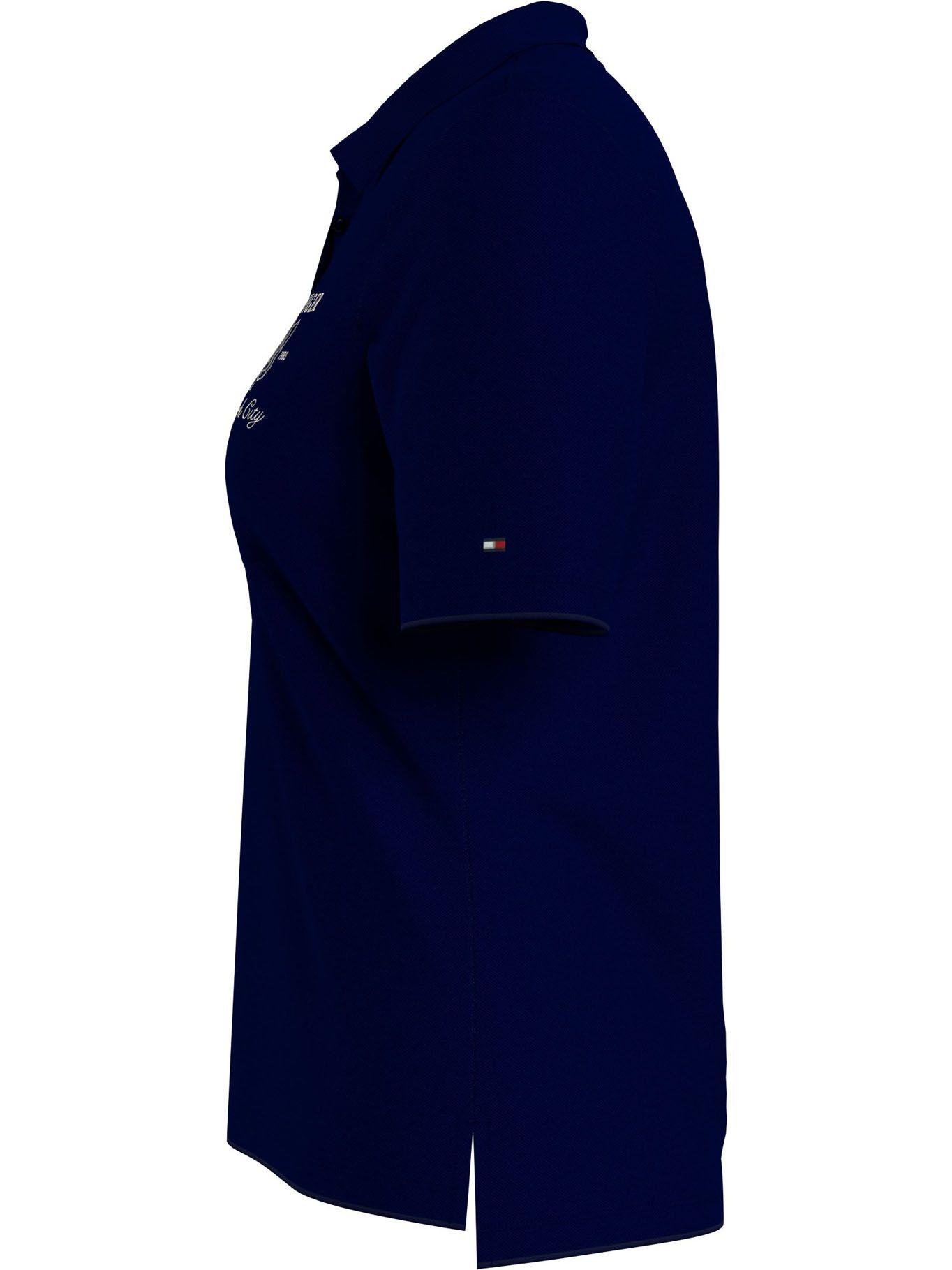 Polo Regular Fit Rose Logo Azul Tommy Hilfiger-3