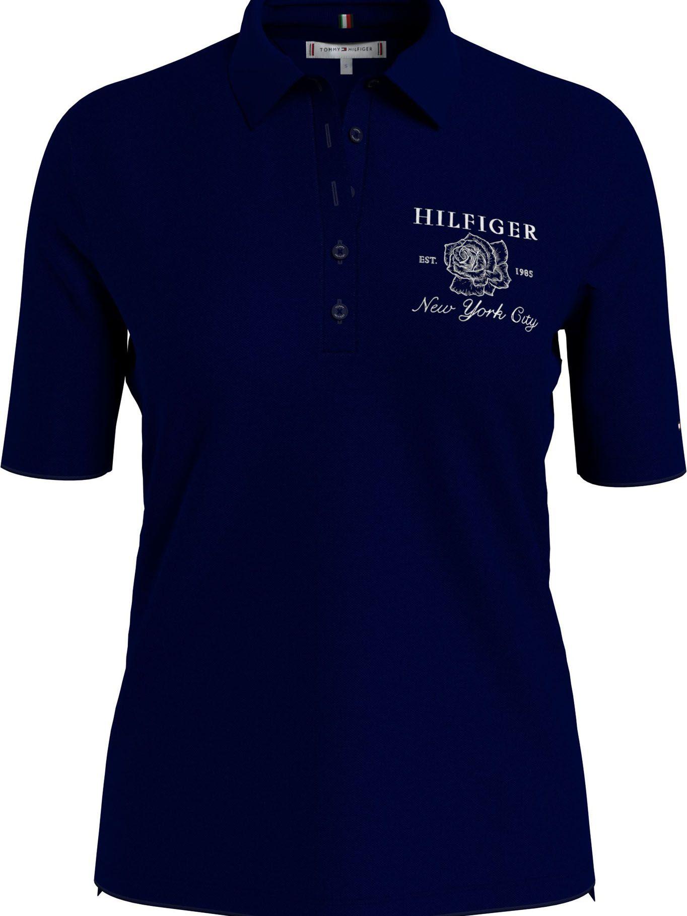 Polo Regular Fit Rose Logo Azul Tommy Hilfiger-0