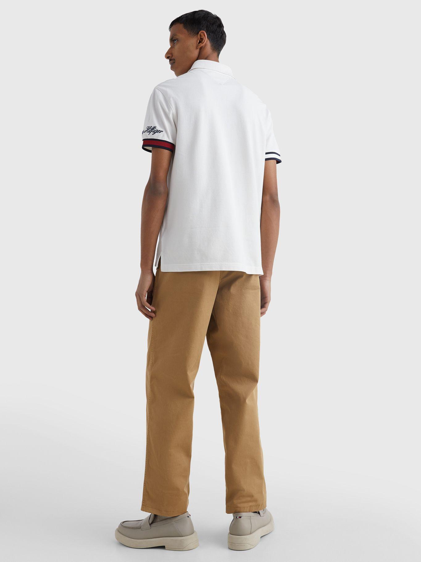 Polo Flag Logo Slim Fit Blanco Tommy Hilfiger-2