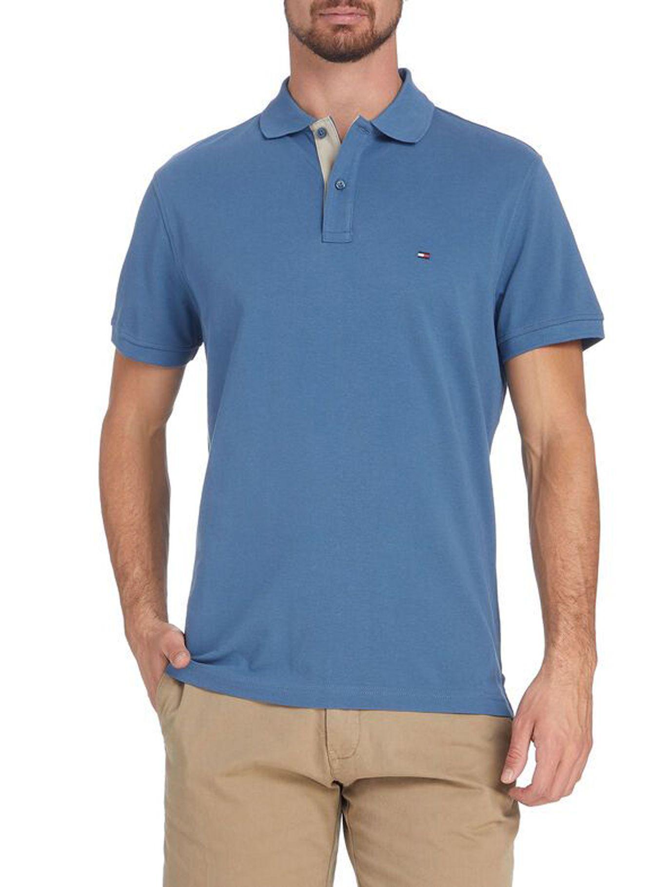 Polo Contrast Regular Fit Azul Tommy Hilfiger-0