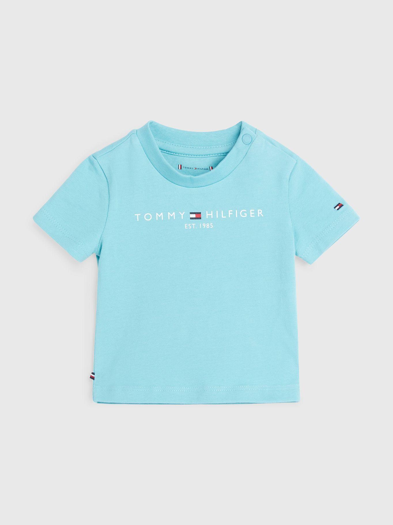 Camiseta Essential Con Logo Celeste Tommy Hilfiger-0