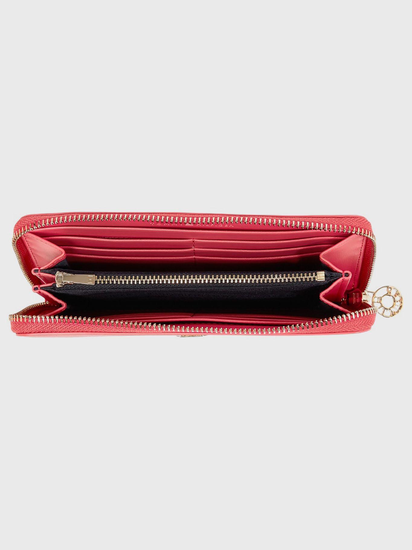 Billetera Distinct Con Cierre Rosado Tommy Hilfiger-2