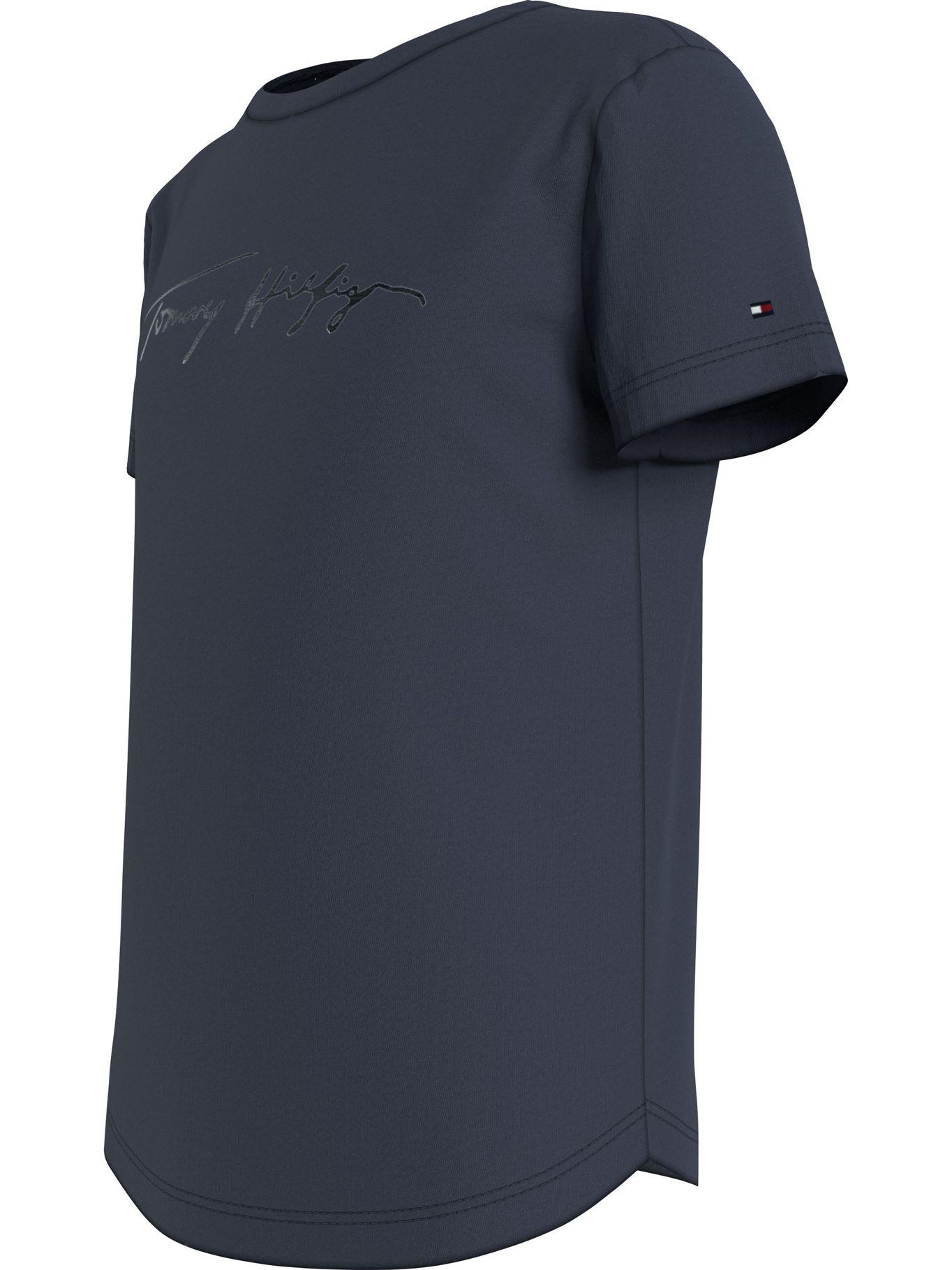 Polera Metallic Logo Azul Tommy Hilfiger MY2-2