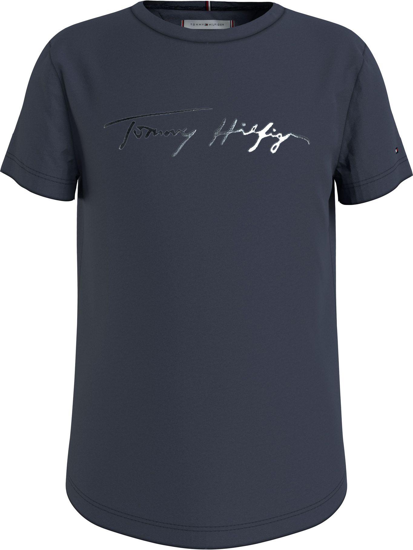 Polera Metallic Logo Azul Tommy Hilfiger MY2-0