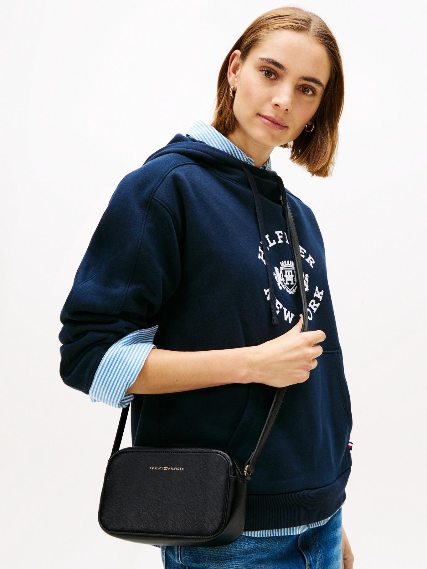 Cartera Bandolera Logo-Metalizado Tommy Hilfiger Negro-1