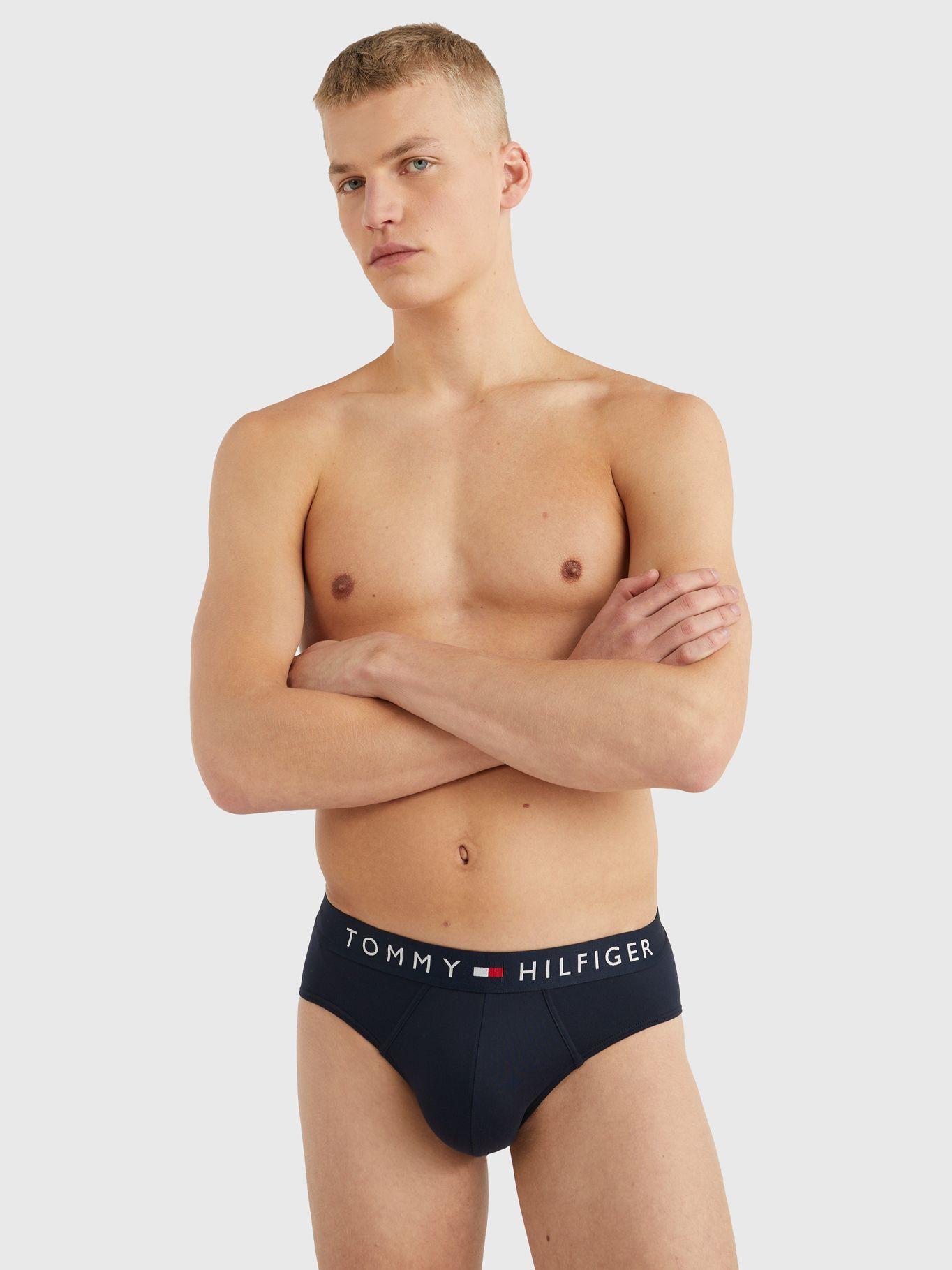 CALZONCILLOS SLIP DE MICROFIBRA AZUL TOMMY HILFIGER-1