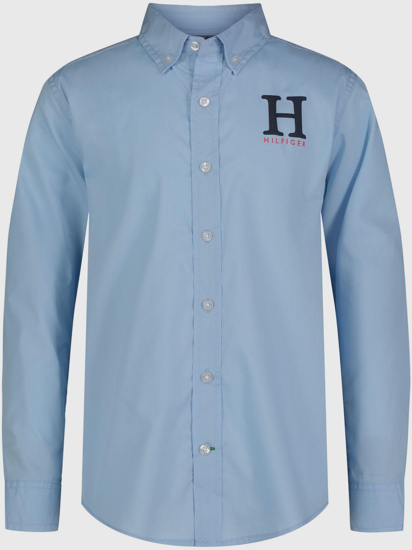 Camisa Essential Con Logo Celeste Tommy Hilfiger-0
