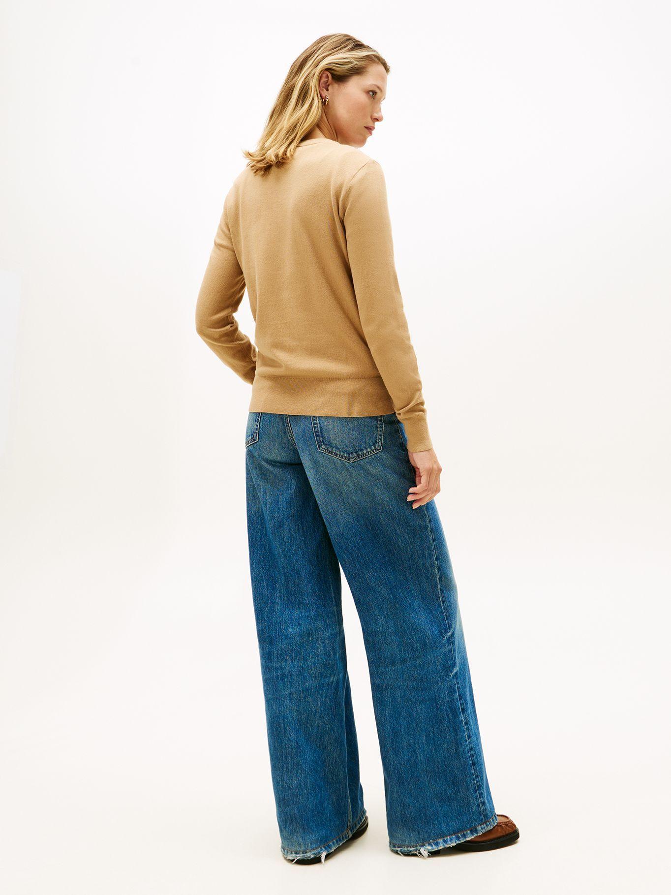 Sweater Con Logo De Perro Beige Tommy Hilfiger-2