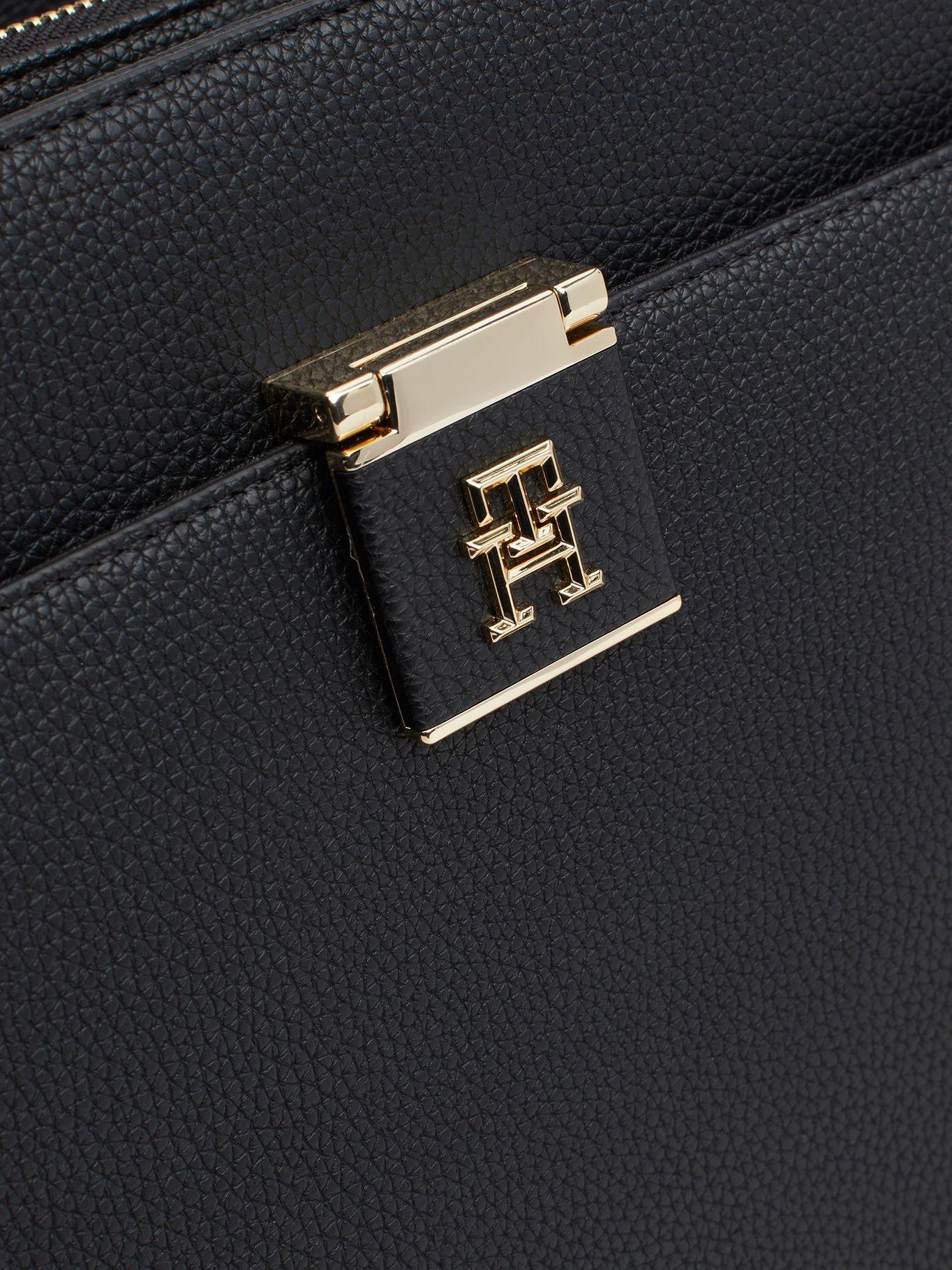 Cartera Satchel Her Con Monogram Negro Tommy Hilfiger-3