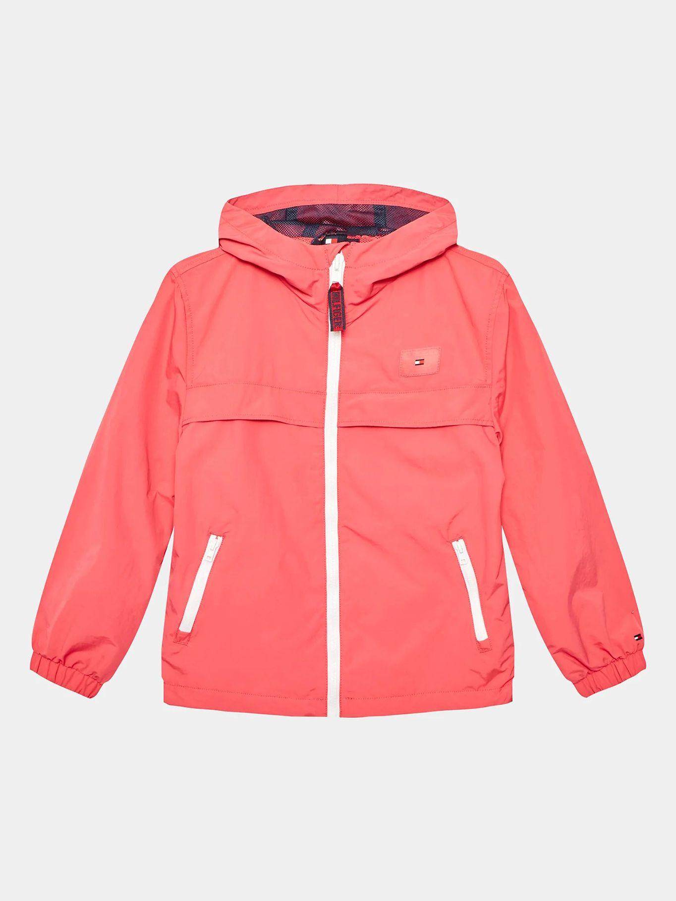 Cortavientos Chicago Con Gorro Rosado Tommy Hilfiger-0