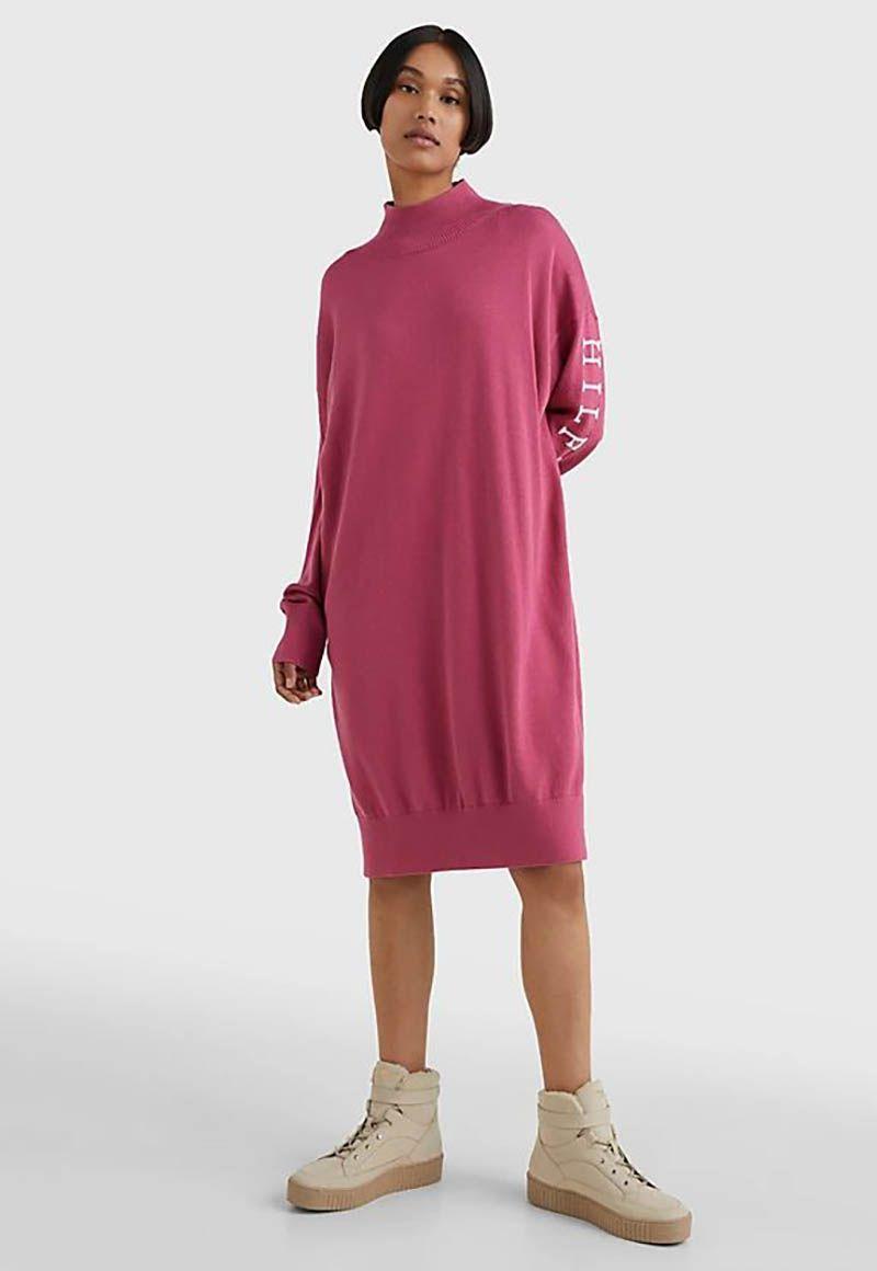 Vestido Relaxed Cotton Graphic Rosado Tommy Hilfiger-1