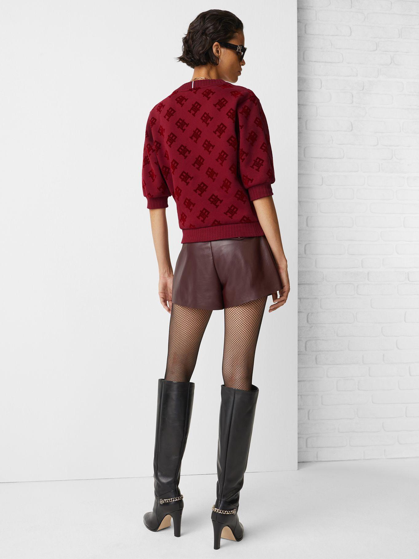 Polerón Monogram Print Burdeo Tommy Hilfiger-2