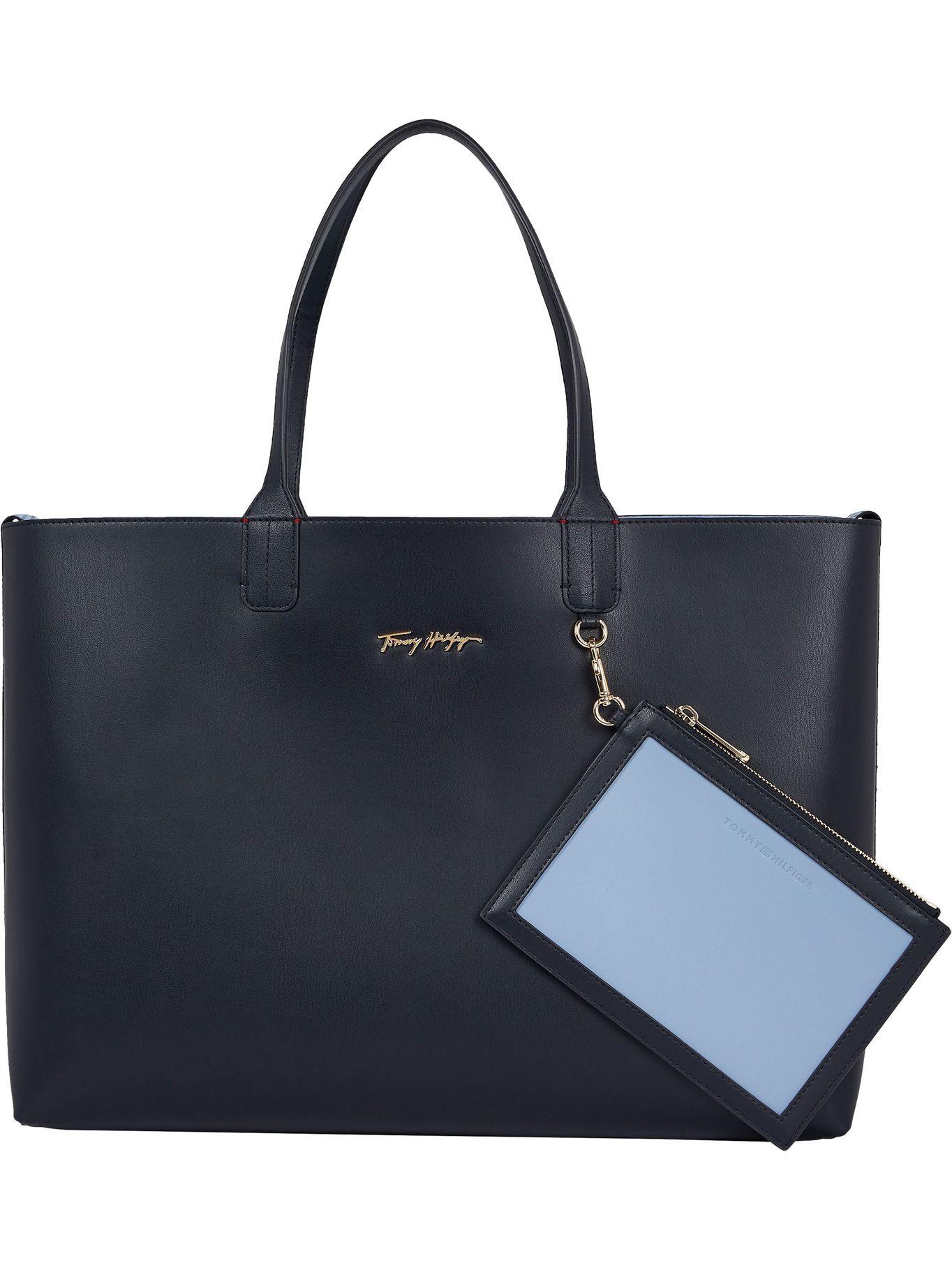 Bolso Tote Iconic Signature Logo Azul Tommy Hilfiger-1