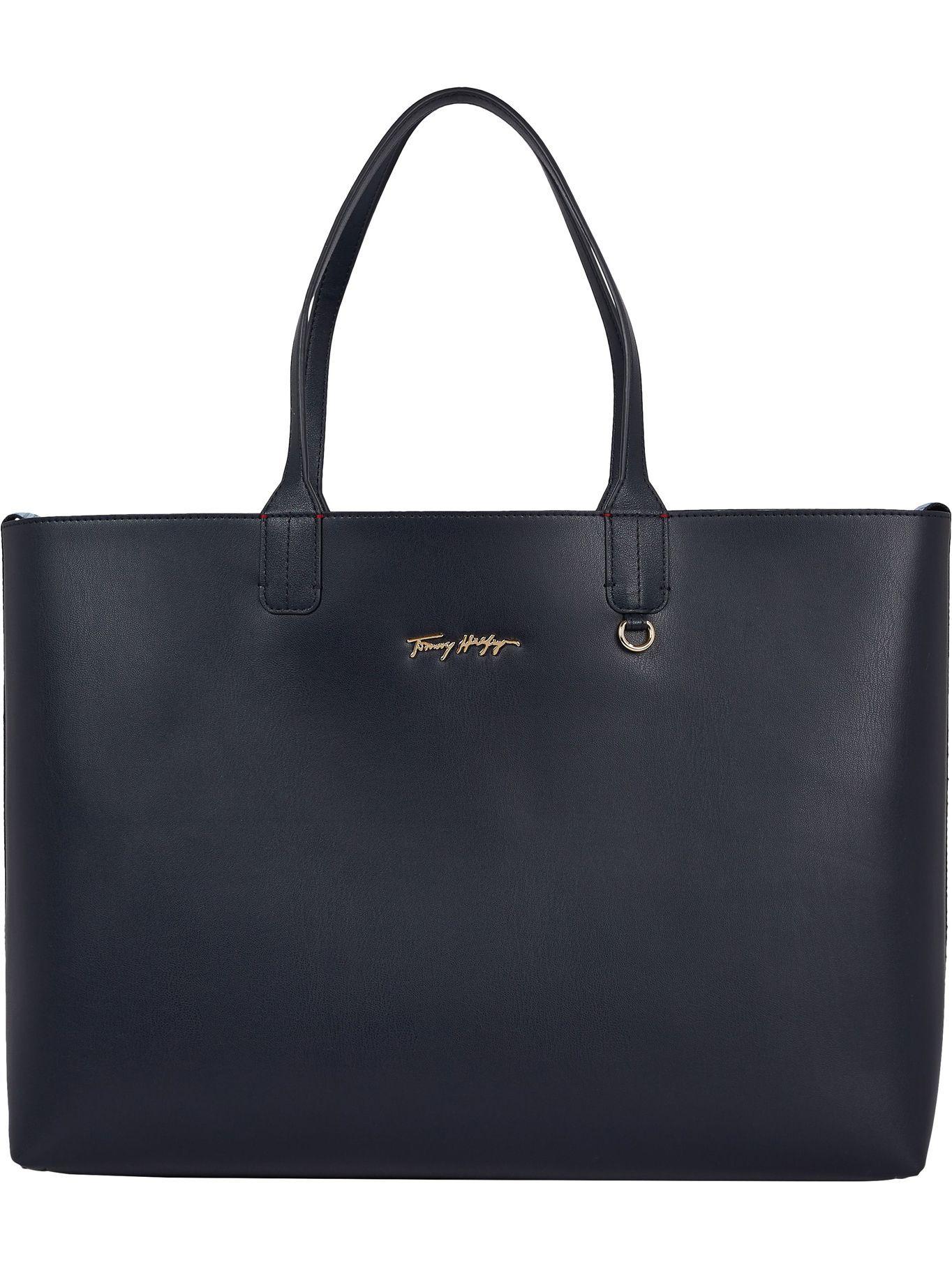 Bolso Tote Iconic Signature Logo Azul Tommy Hilfiger-0