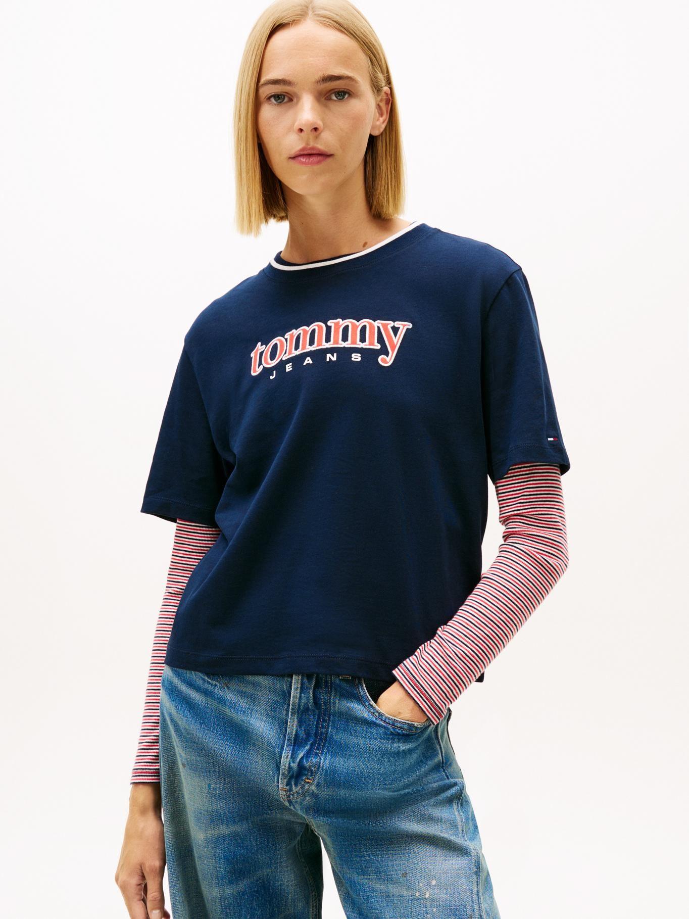Polera Relaxed Con Logo Tommy Jeans Azul-0