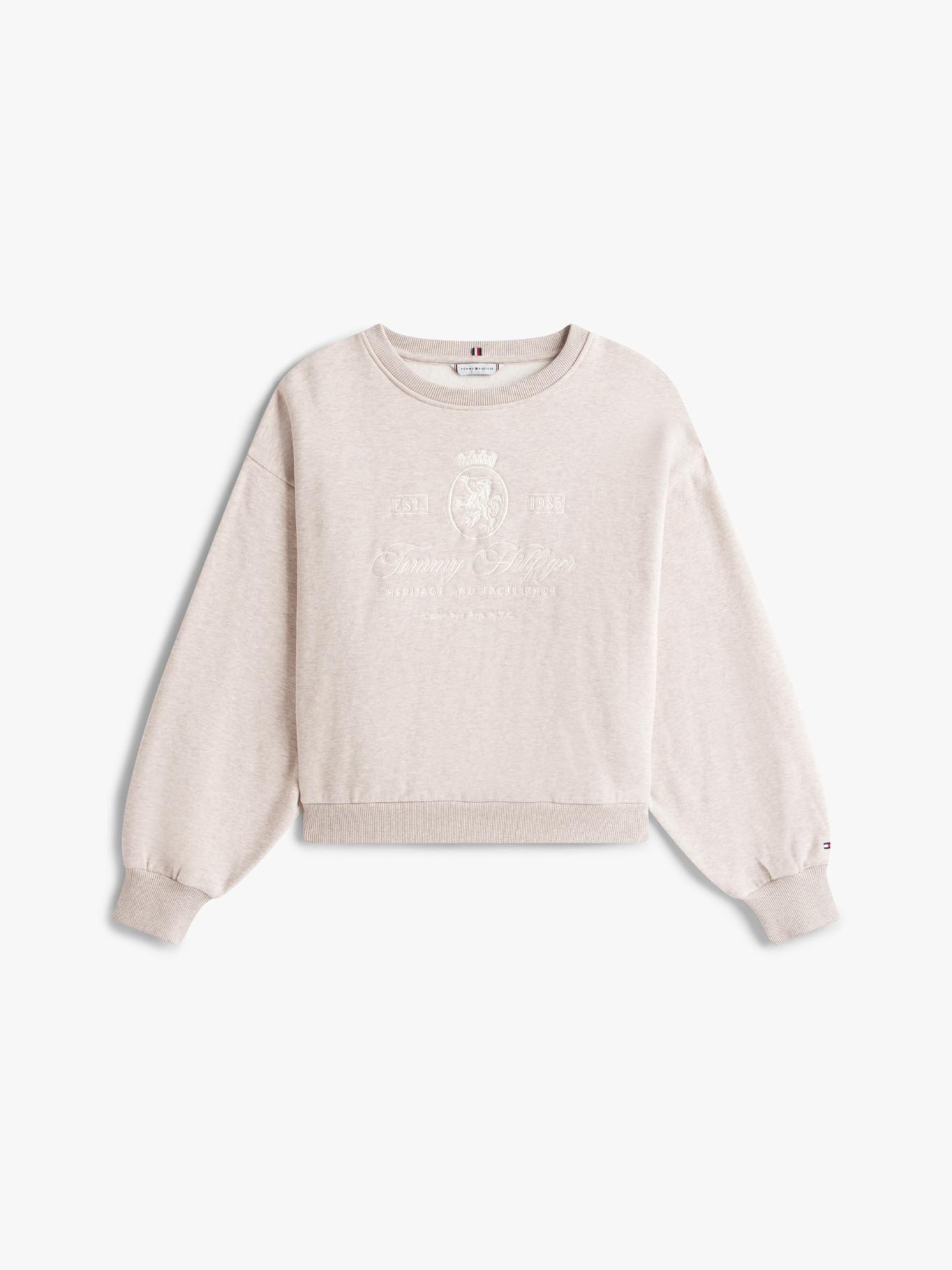 Polerón Relaxed Varsity Crest Beige Tommy Hilfiger-4