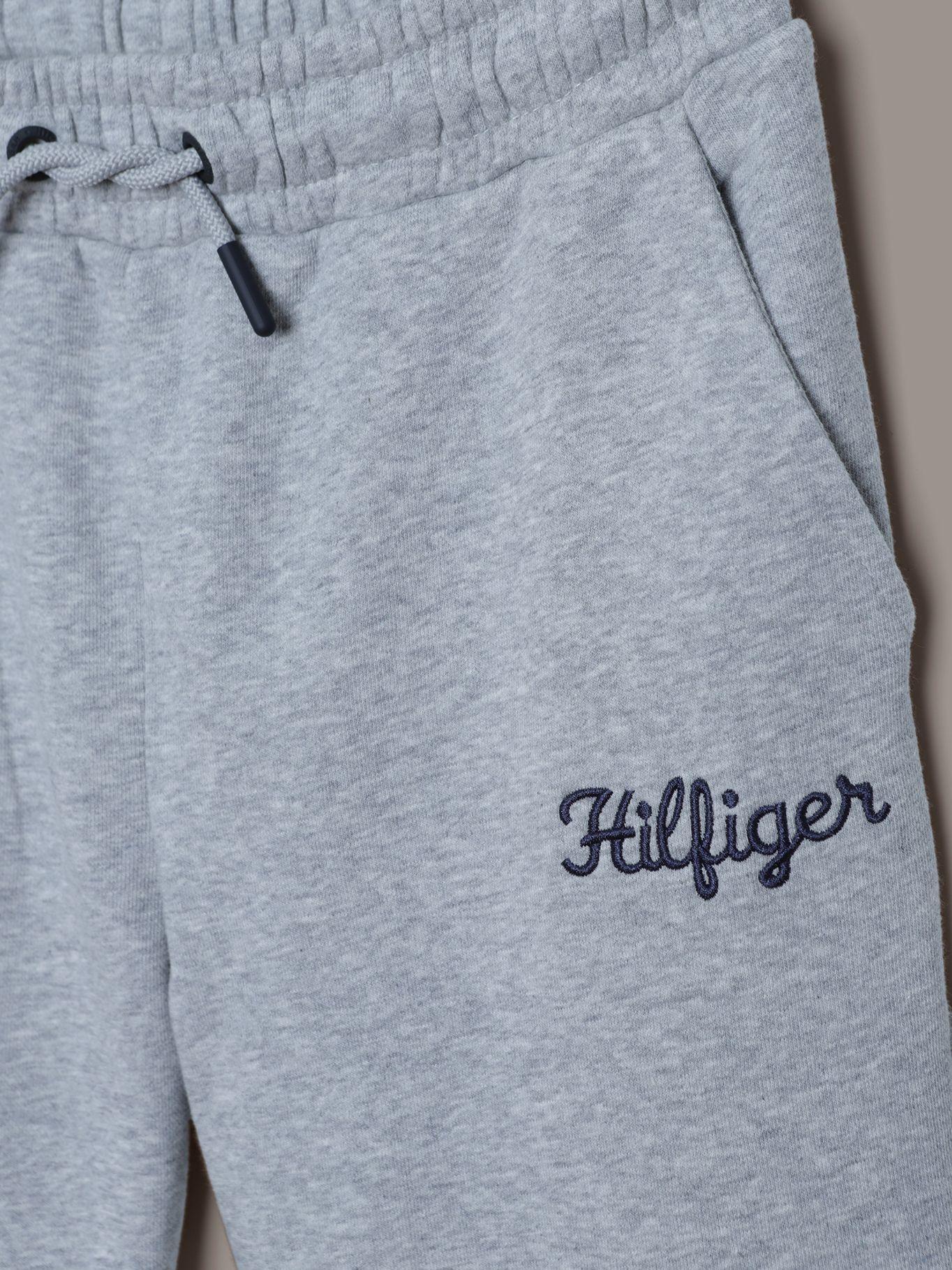 Joggers De Niña Terry Con Logo Gris Tommy Hilfiger-2