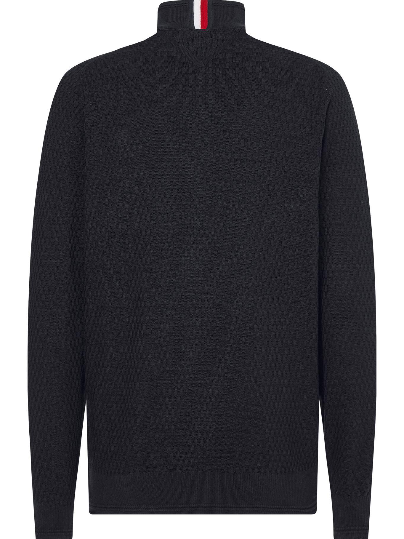 Cárdigan Structure Con Cierre Negro Tommy Hilfiger-2