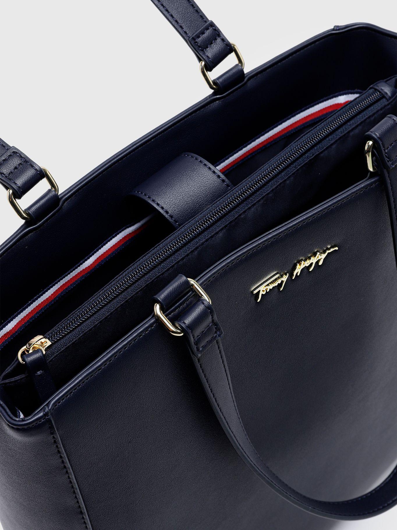 Bolso Tote Signature Con Logo Azul Tommy Hilfiger-4